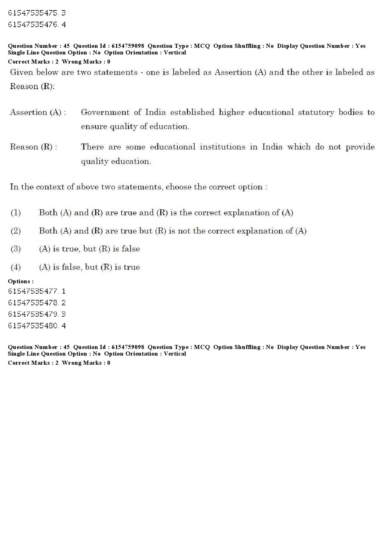 UGC NET Home Science Question Paper December 2019 47