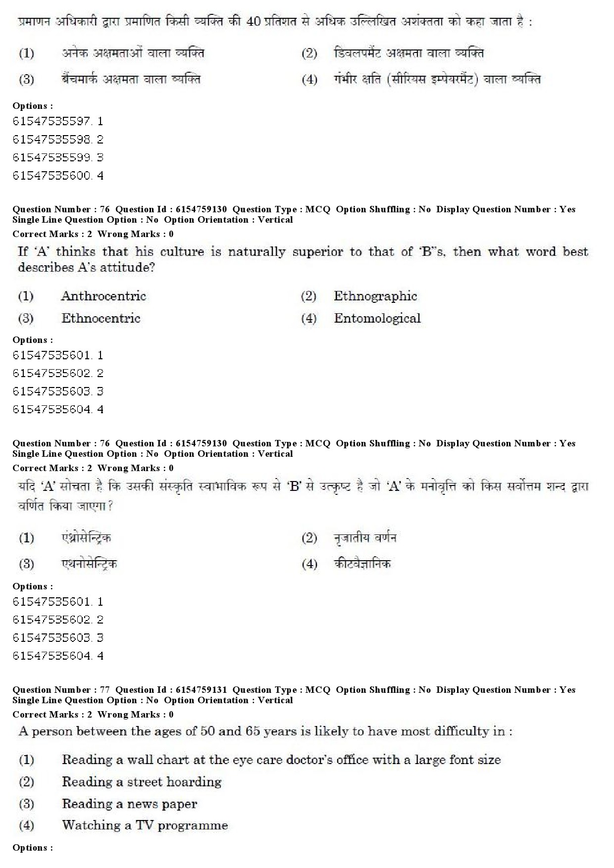 UGC NET Home Science Question Paper December 2019 69