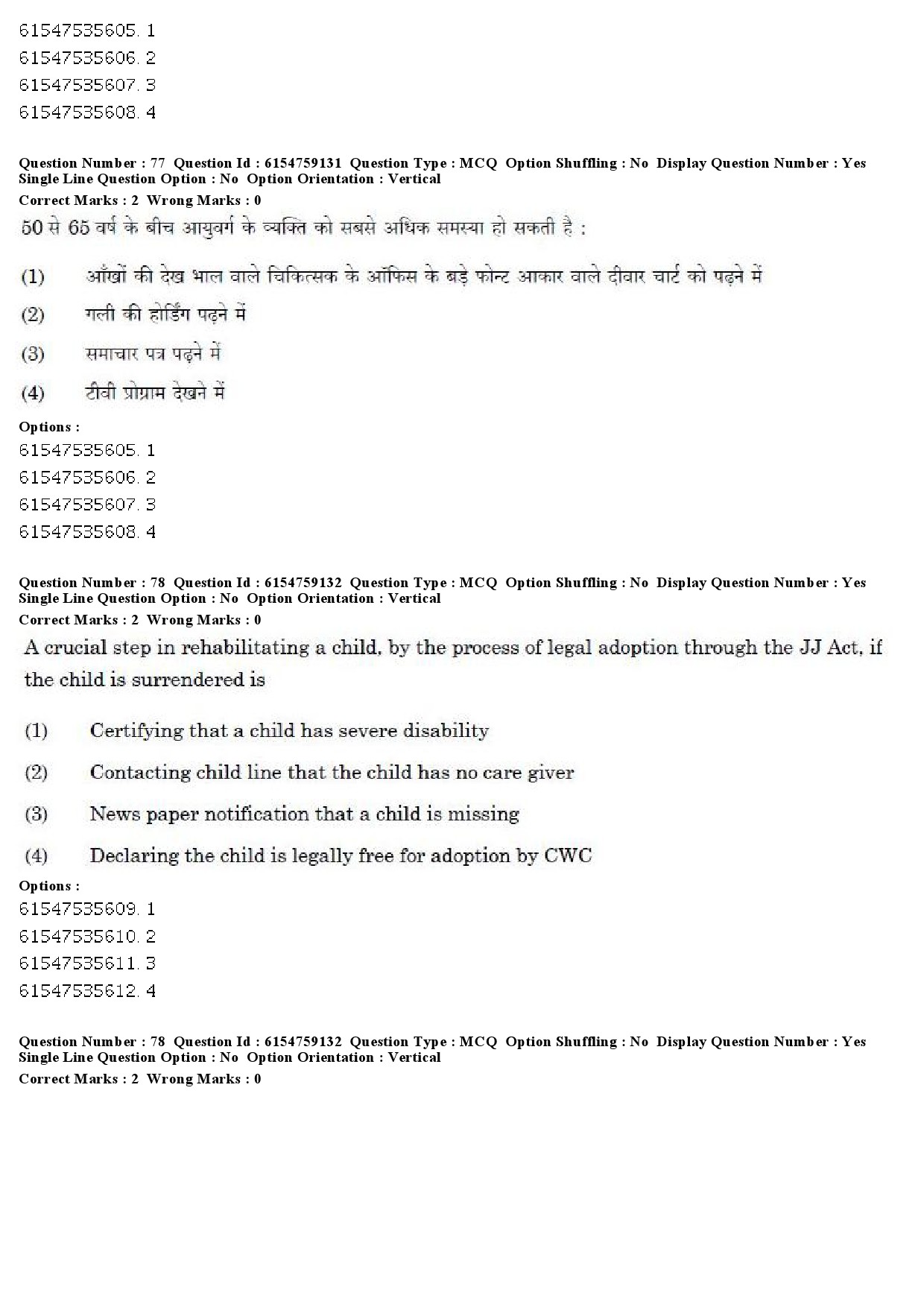 UGC NET Home Science Question Paper December 2019 70