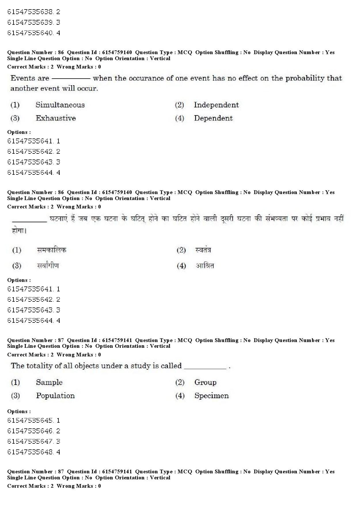 UGC NET Home Science Question Paper December 2019 76