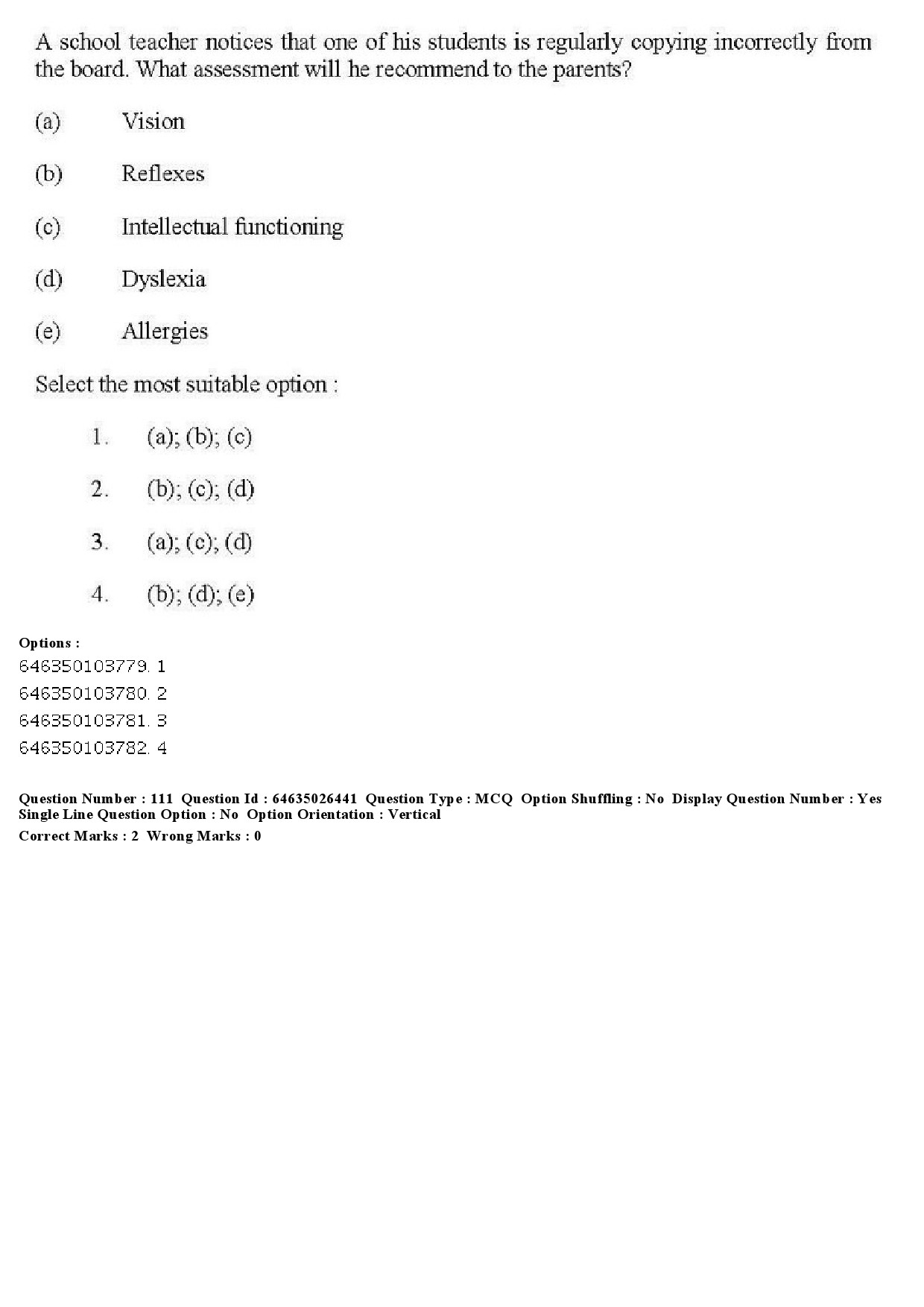 UGC NET Home Science Question Paper June 2019 111