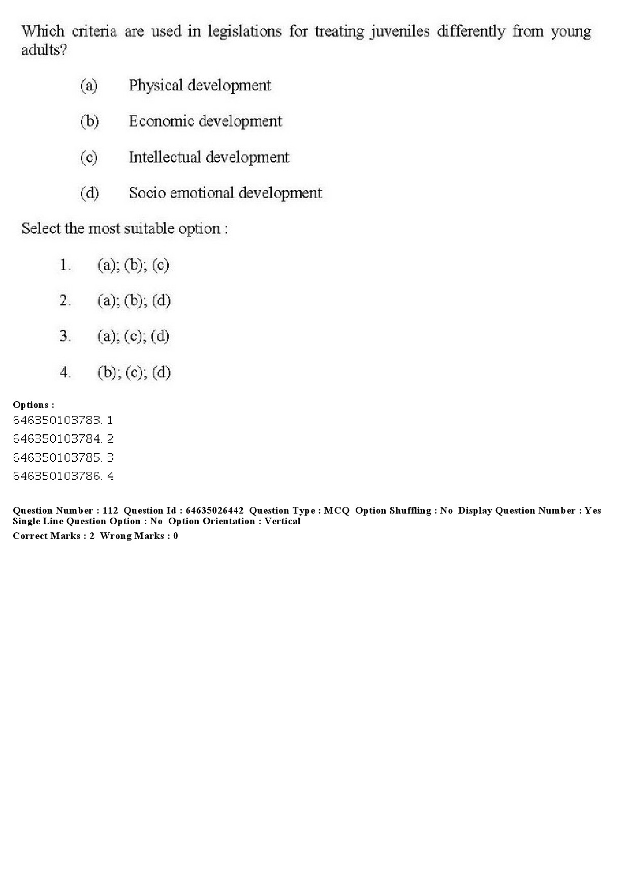 UGC NET Home Science Question Paper June 2019 113