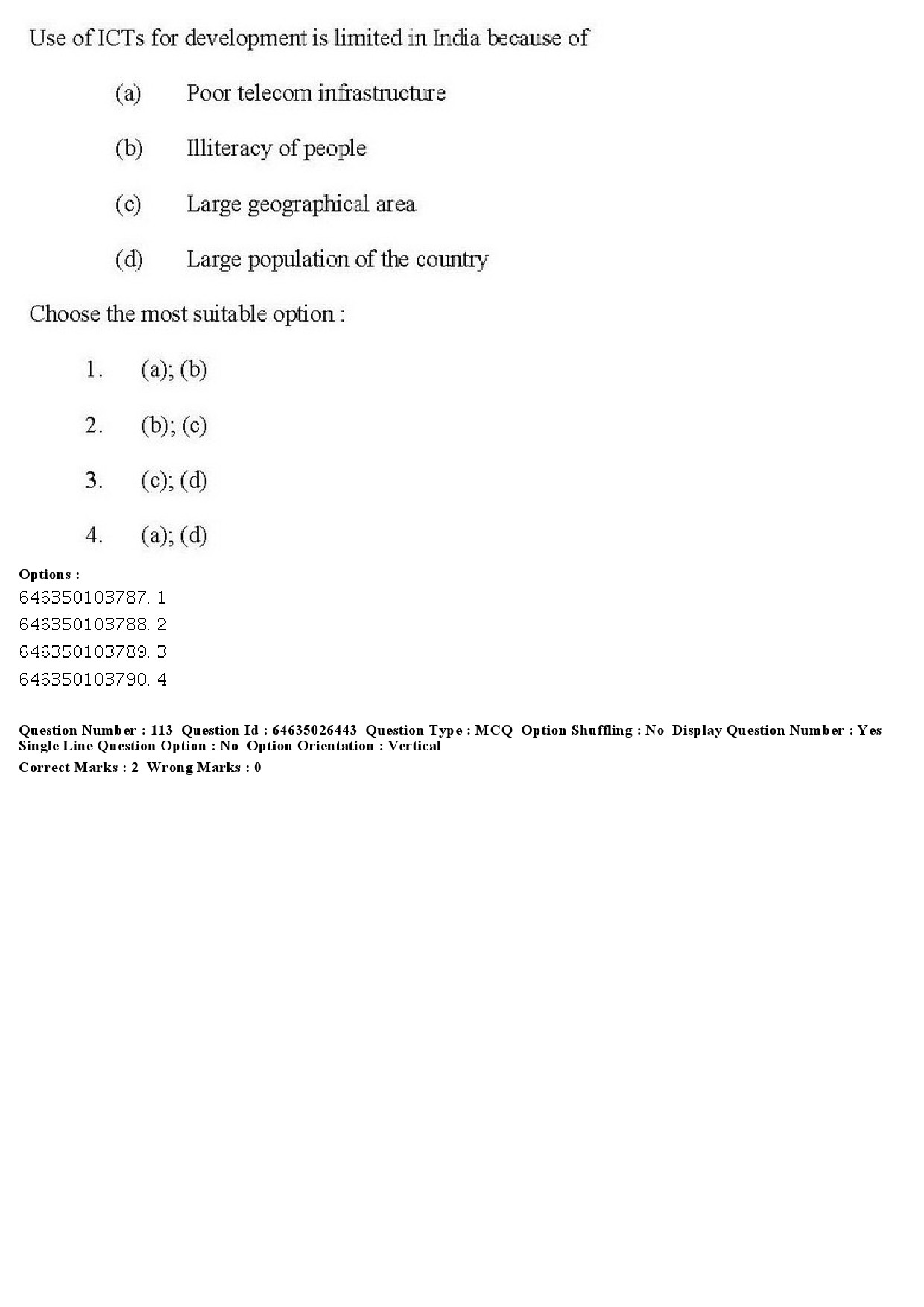 UGC NET Home Science Question Paper June 2019 115