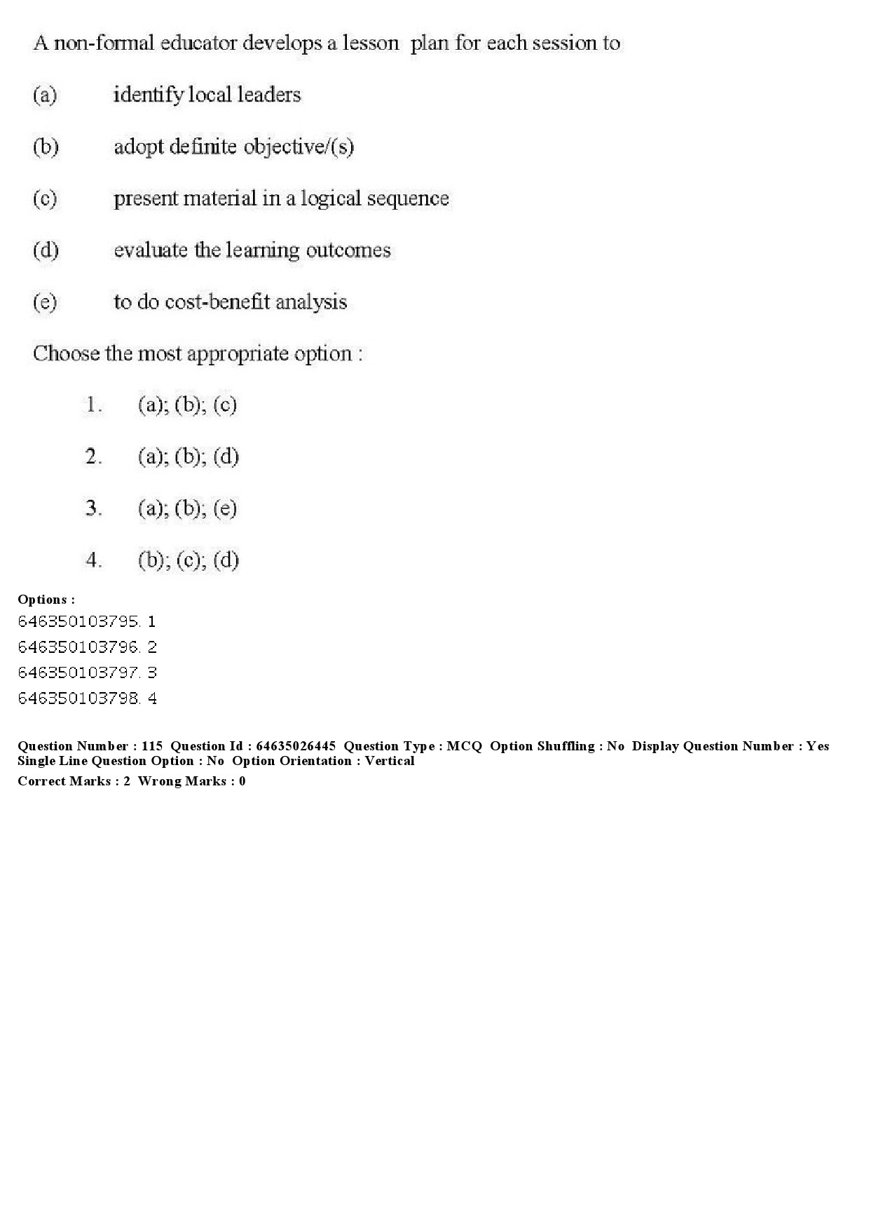 UGC NET Home Science Question Paper June 2019 119