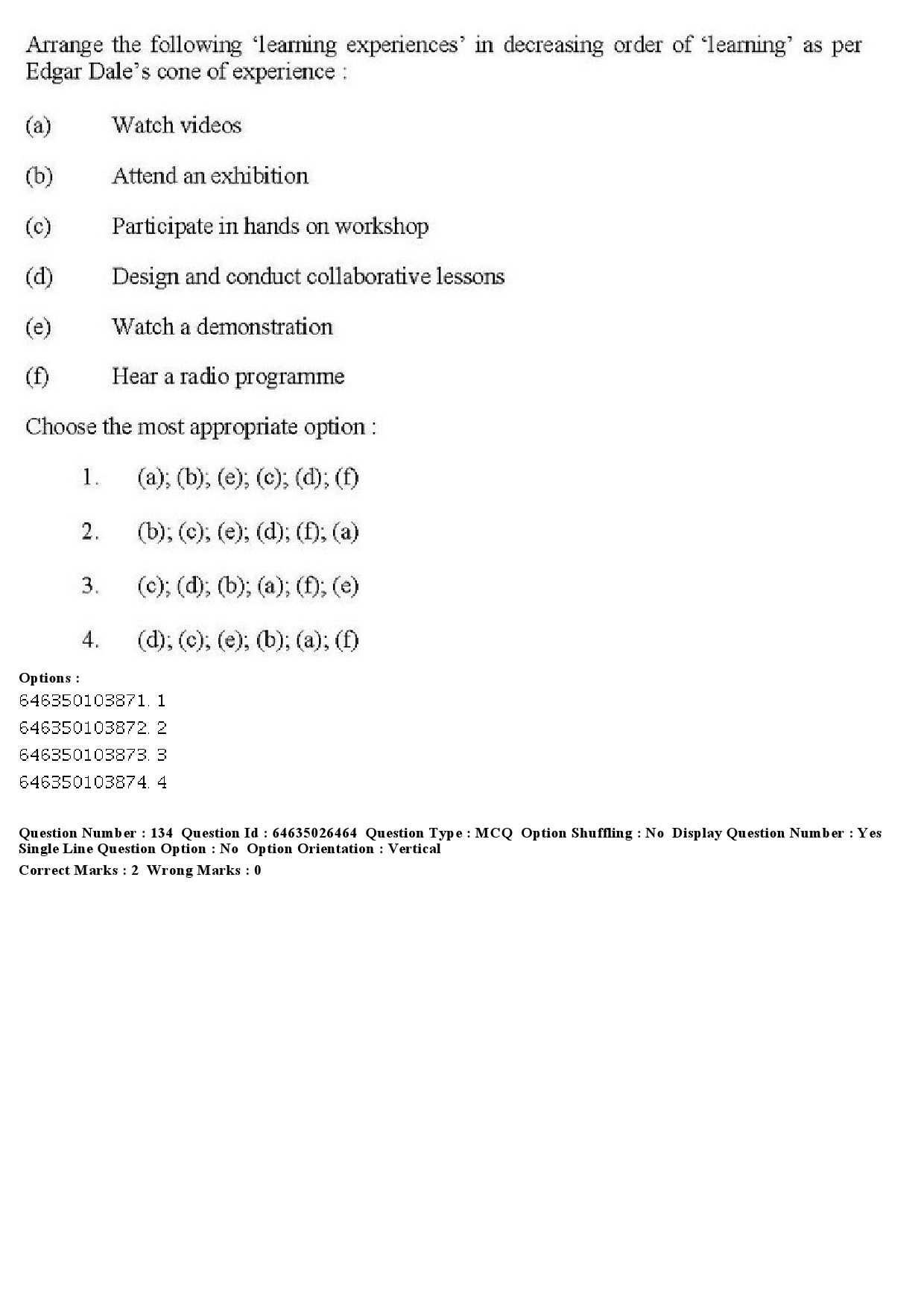 UGC NET Home Science Question Paper June 2019 146