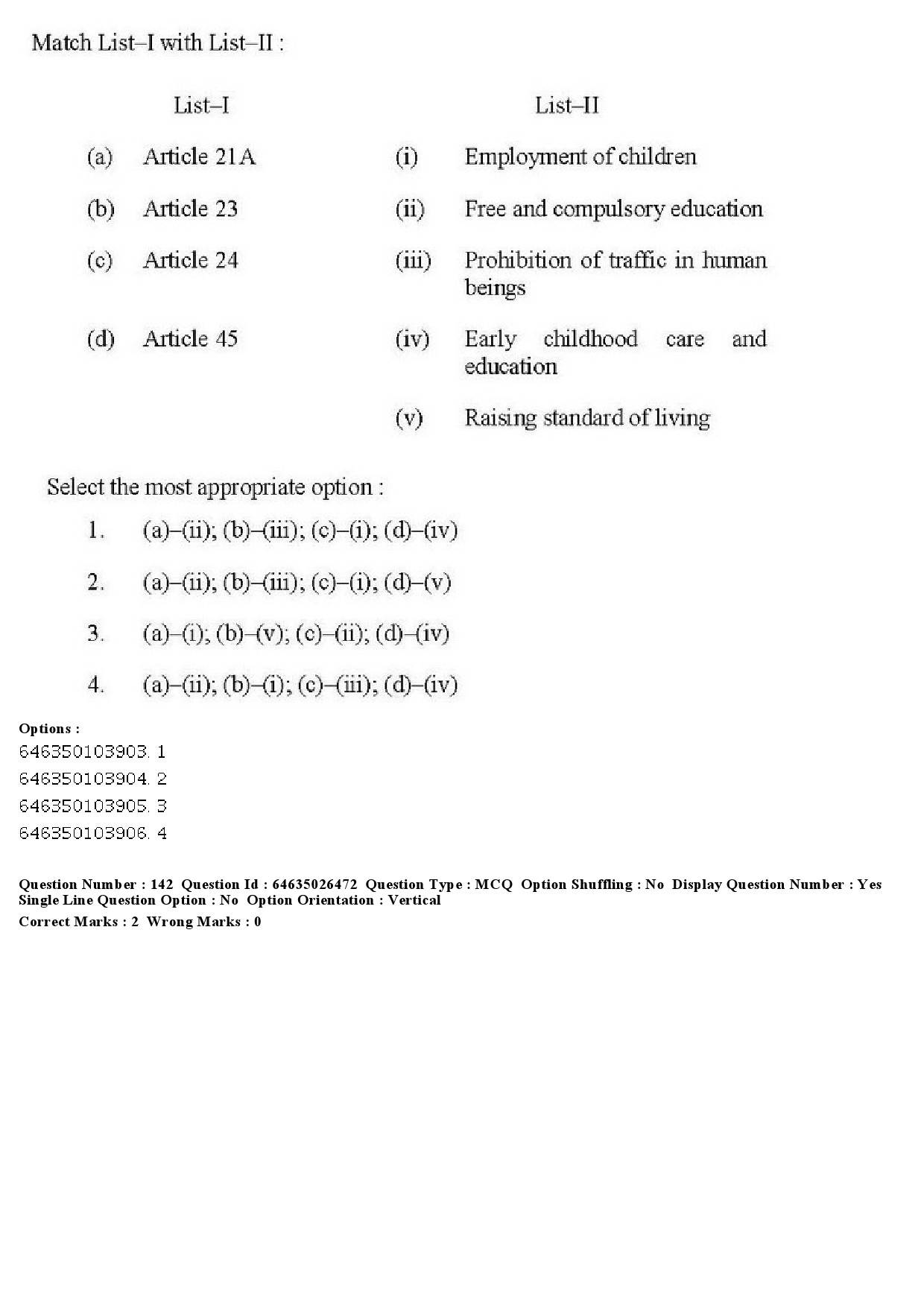 UGC NET Home Science Question Paper June 2019 162