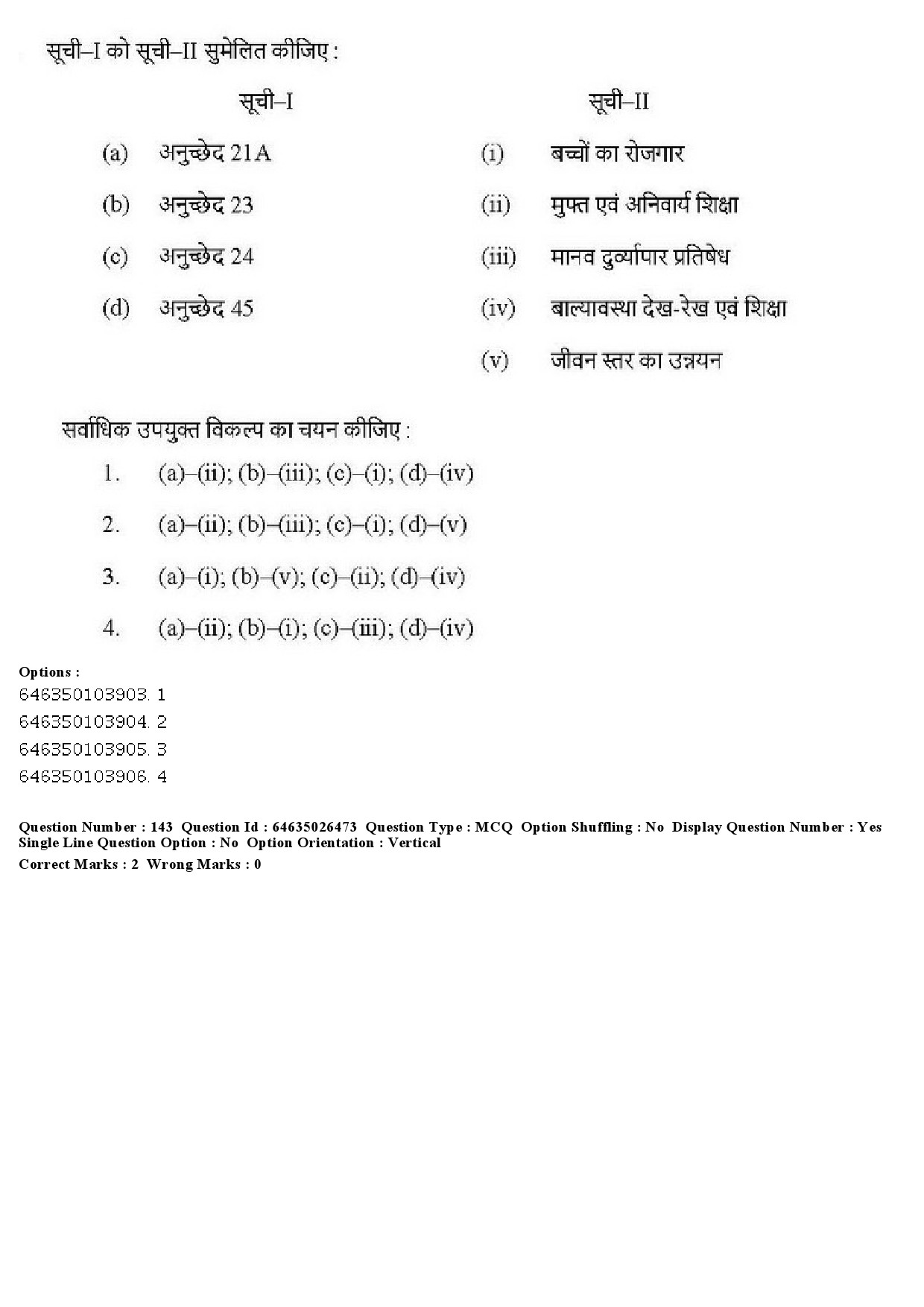 UGC NET Home Science Question Paper June 2019 163