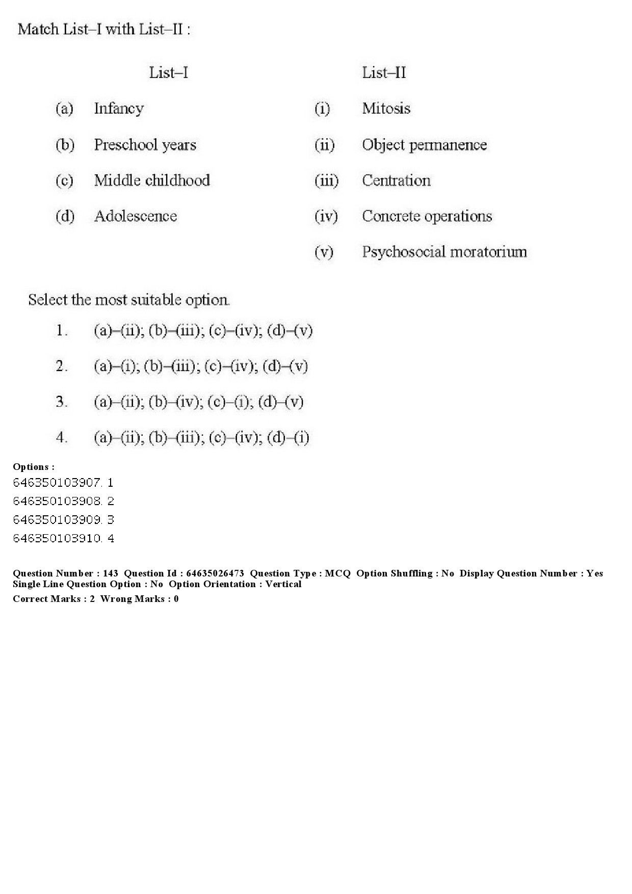 UGC NET Home Science Question Paper June 2019 164