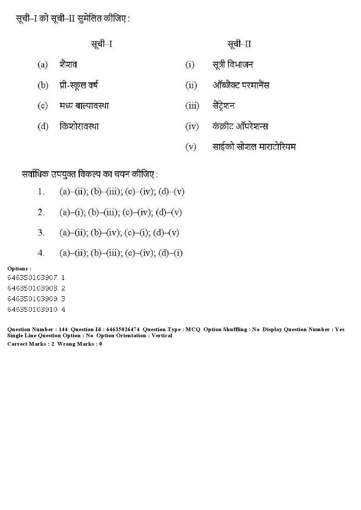 UGC NET Home Science Question Paper June 2019 165