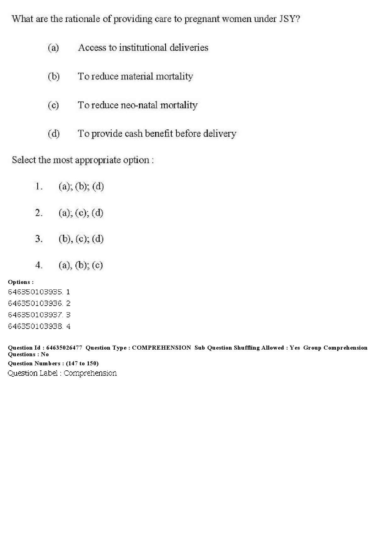 UGC NET Home Science Question Paper June 2019 174