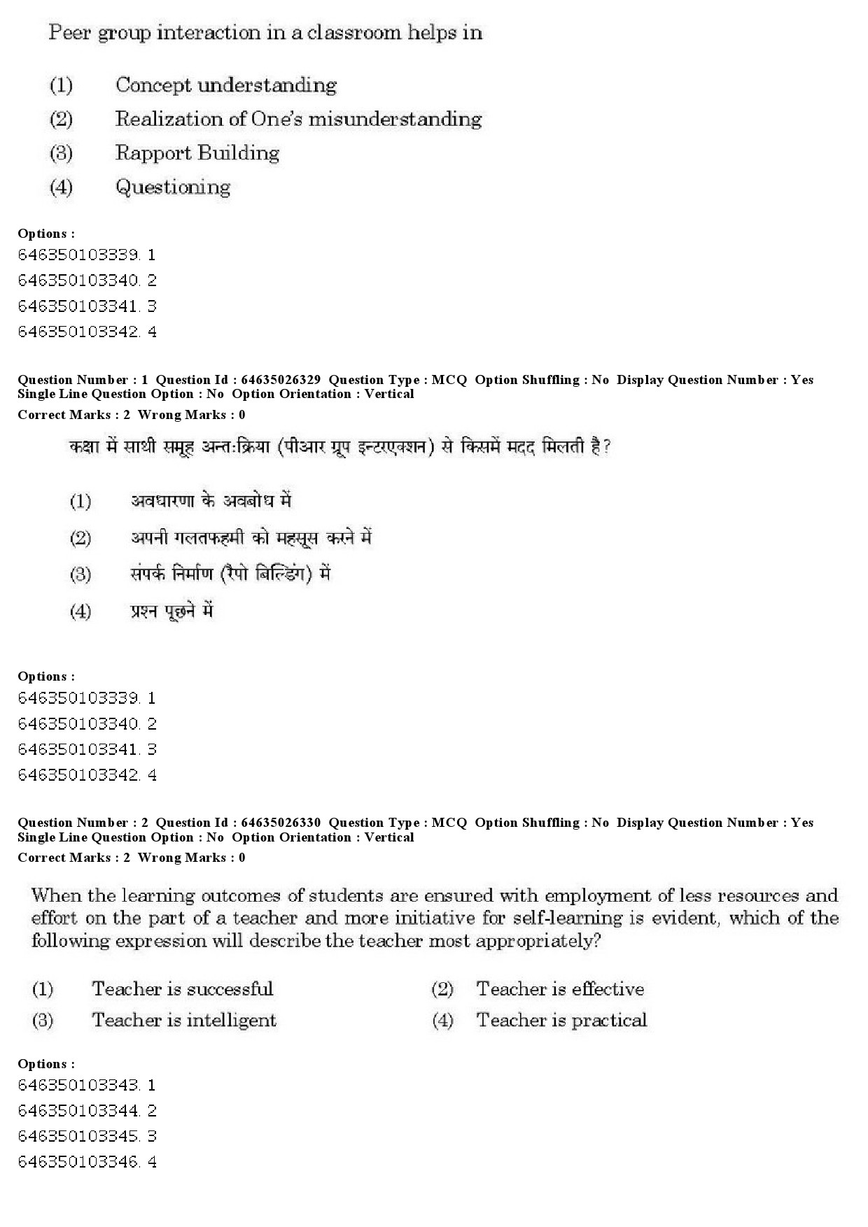 UGC NET Home Science Question Paper June 2019 2