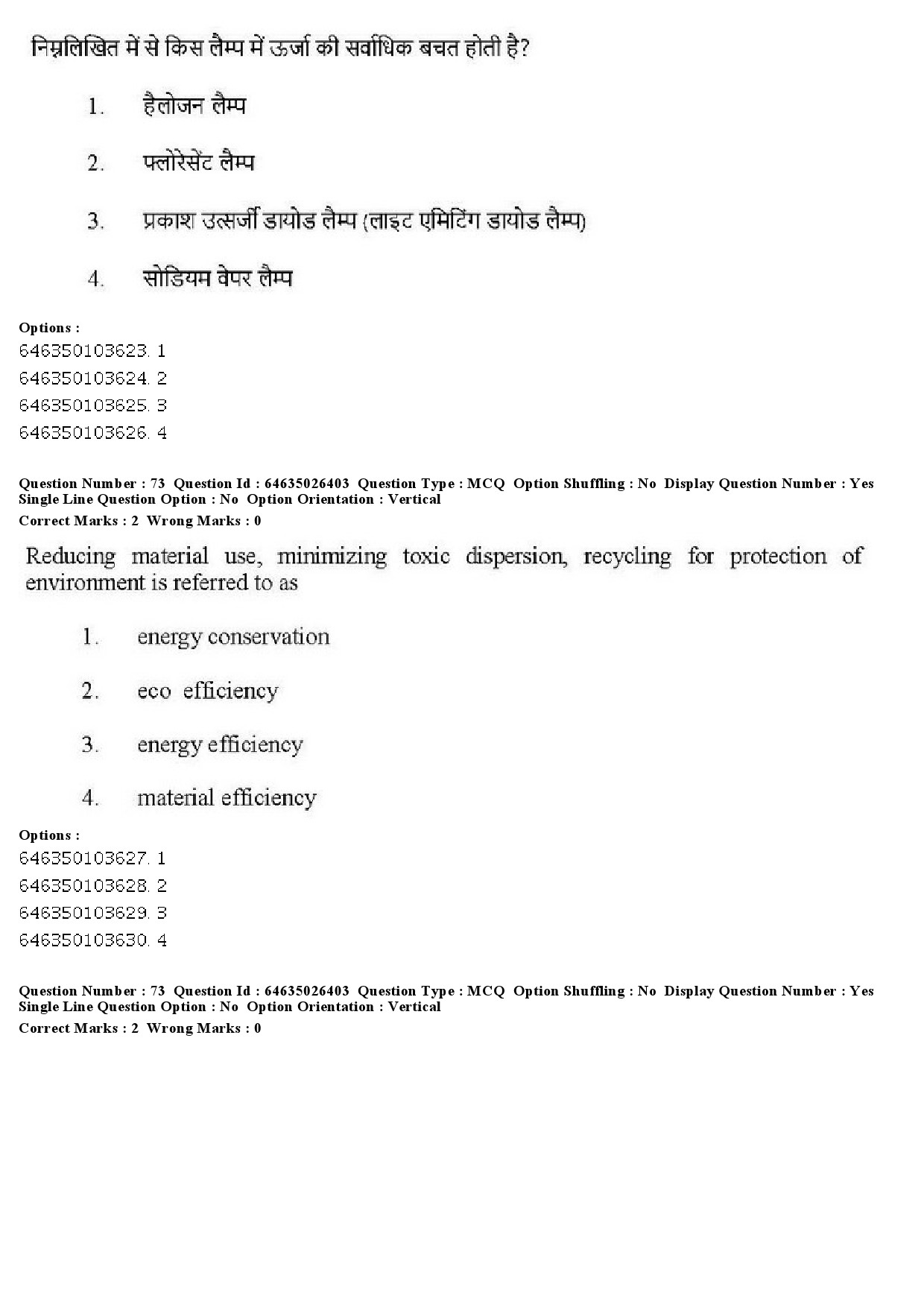 UGC NET Home Science Question Paper June 2019 62