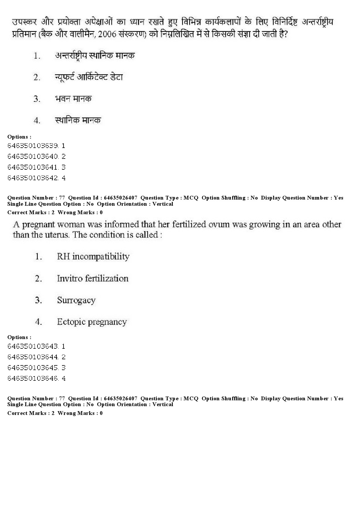 UGC NET Home Science Question Paper June 2019 66