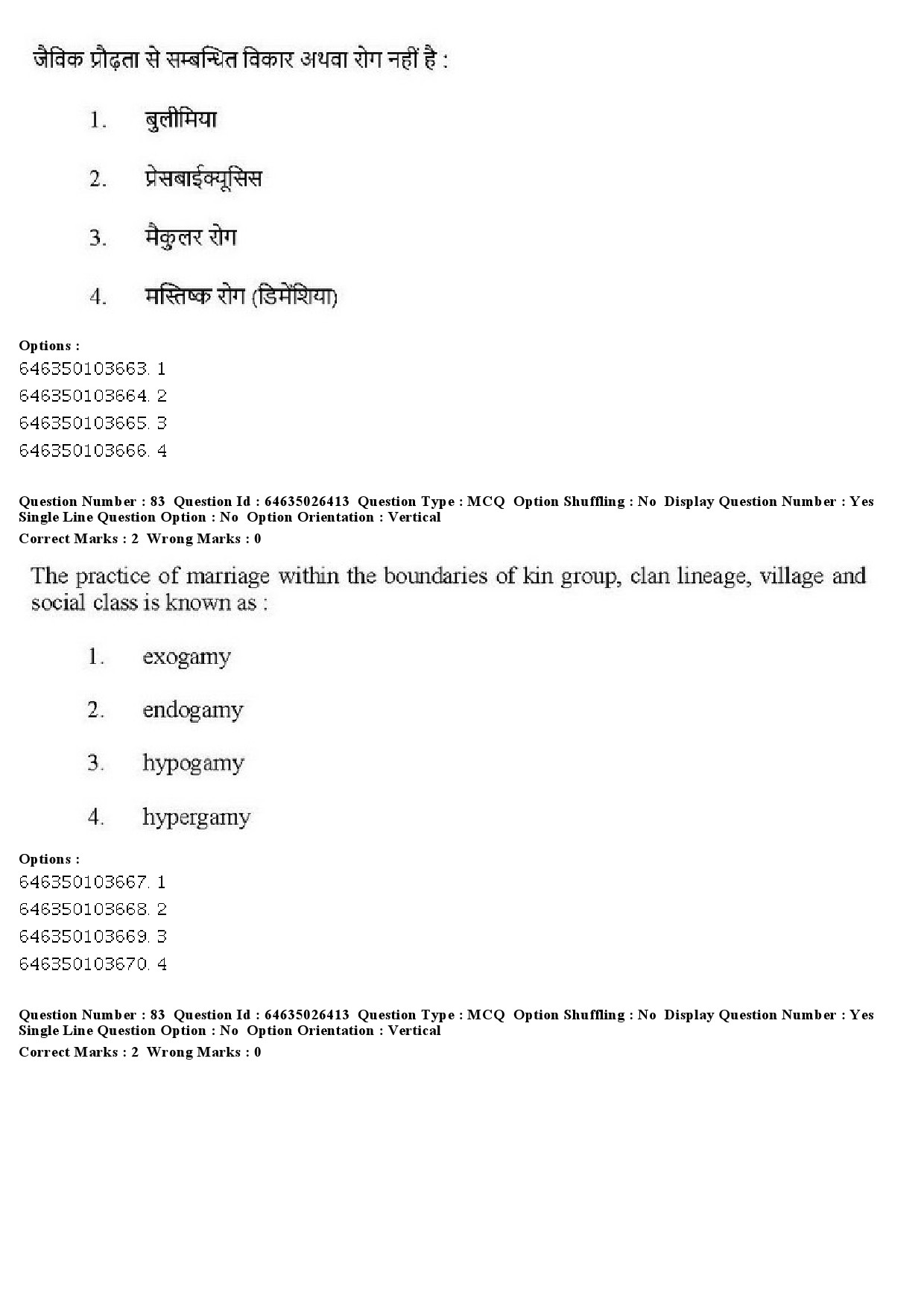 UGC NET Home Science Question Paper June 2019 72