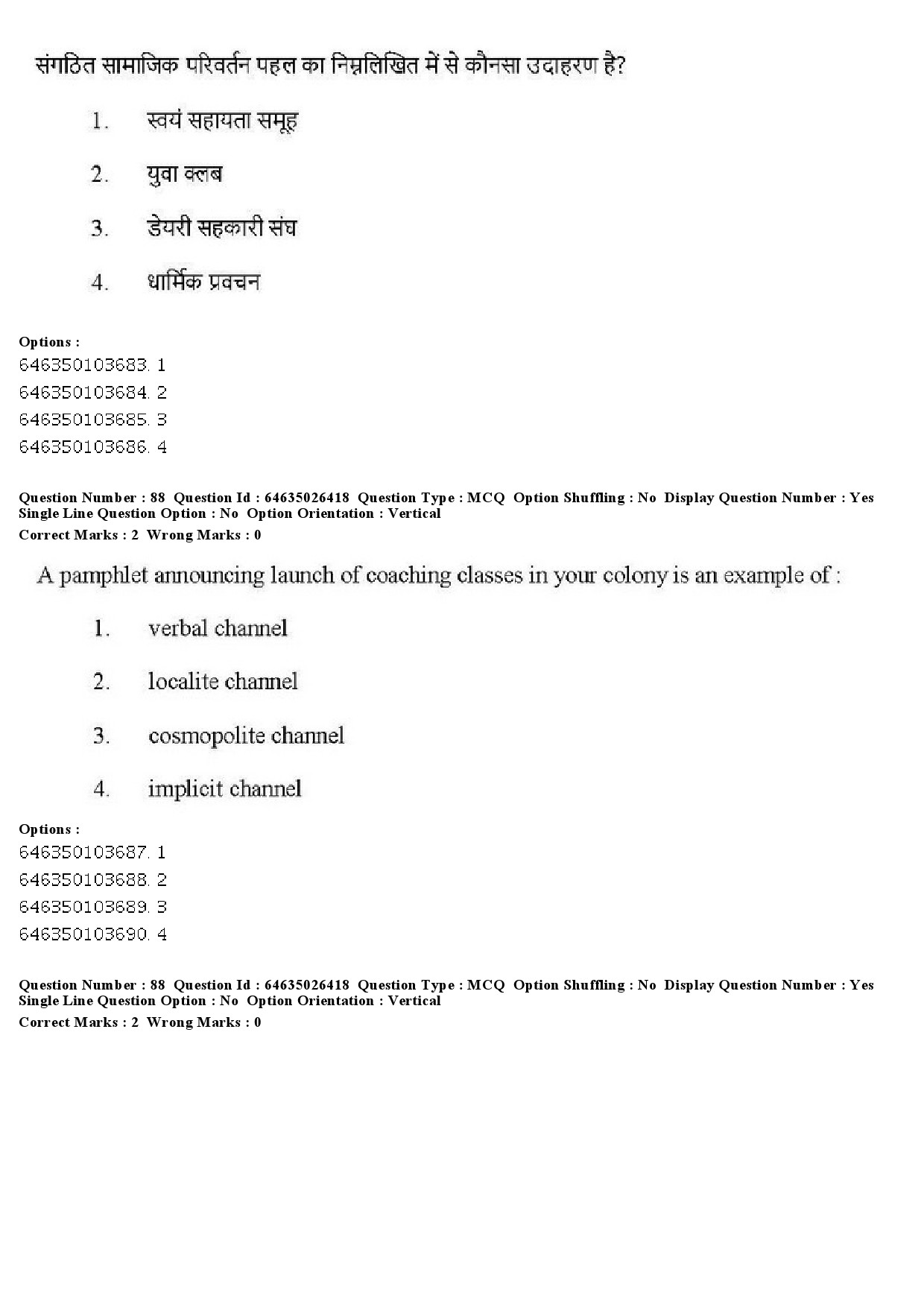 UGC NET Home Science Question Paper June 2019 77