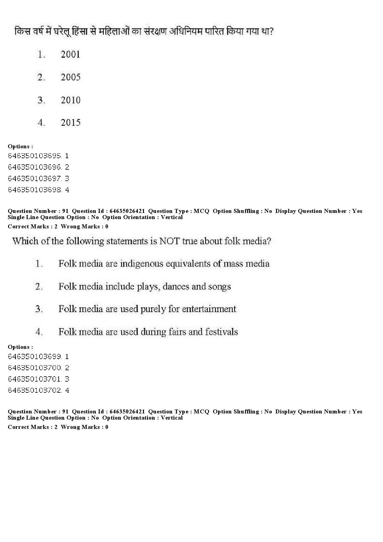 UGC NET Home Science Question Paper June 2019 80