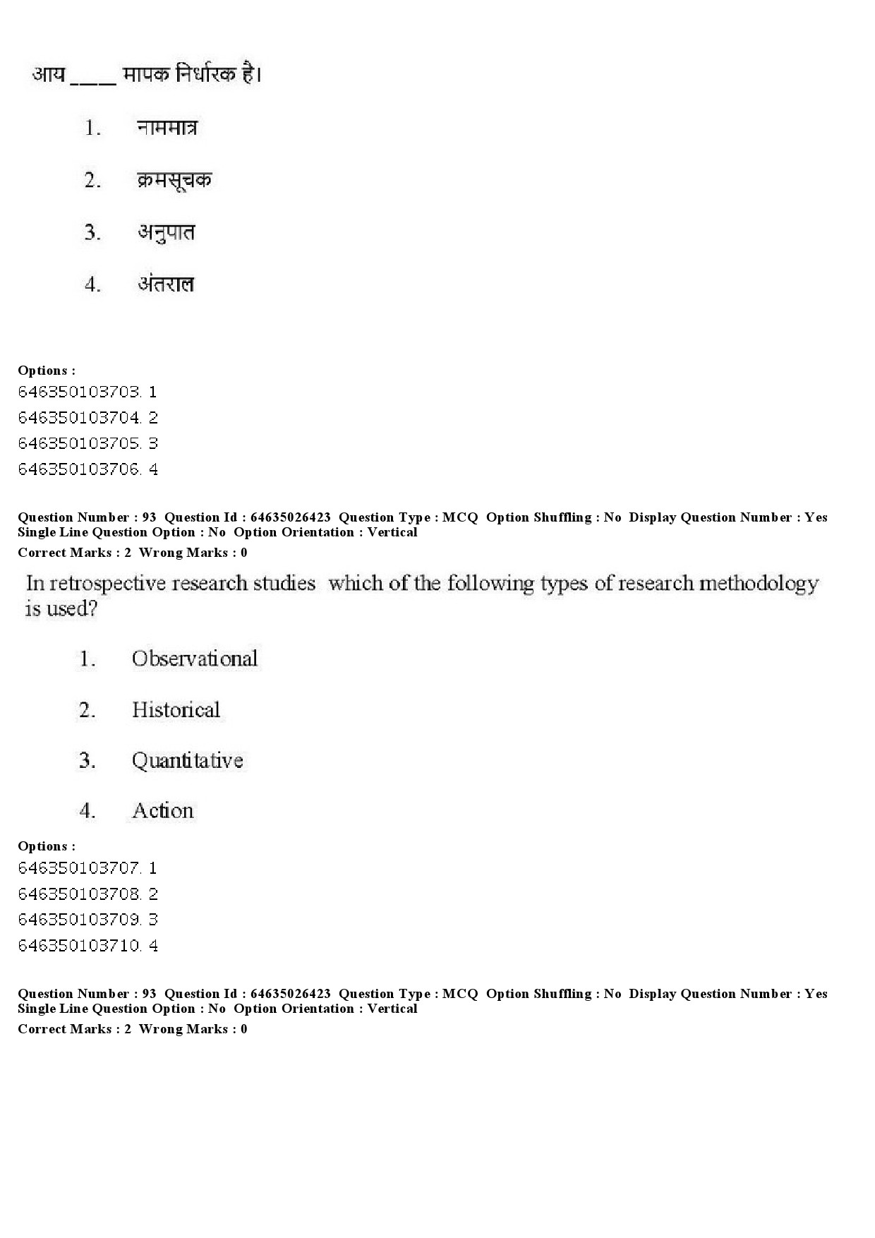 UGC NET Home Science Question Paper June 2019 82