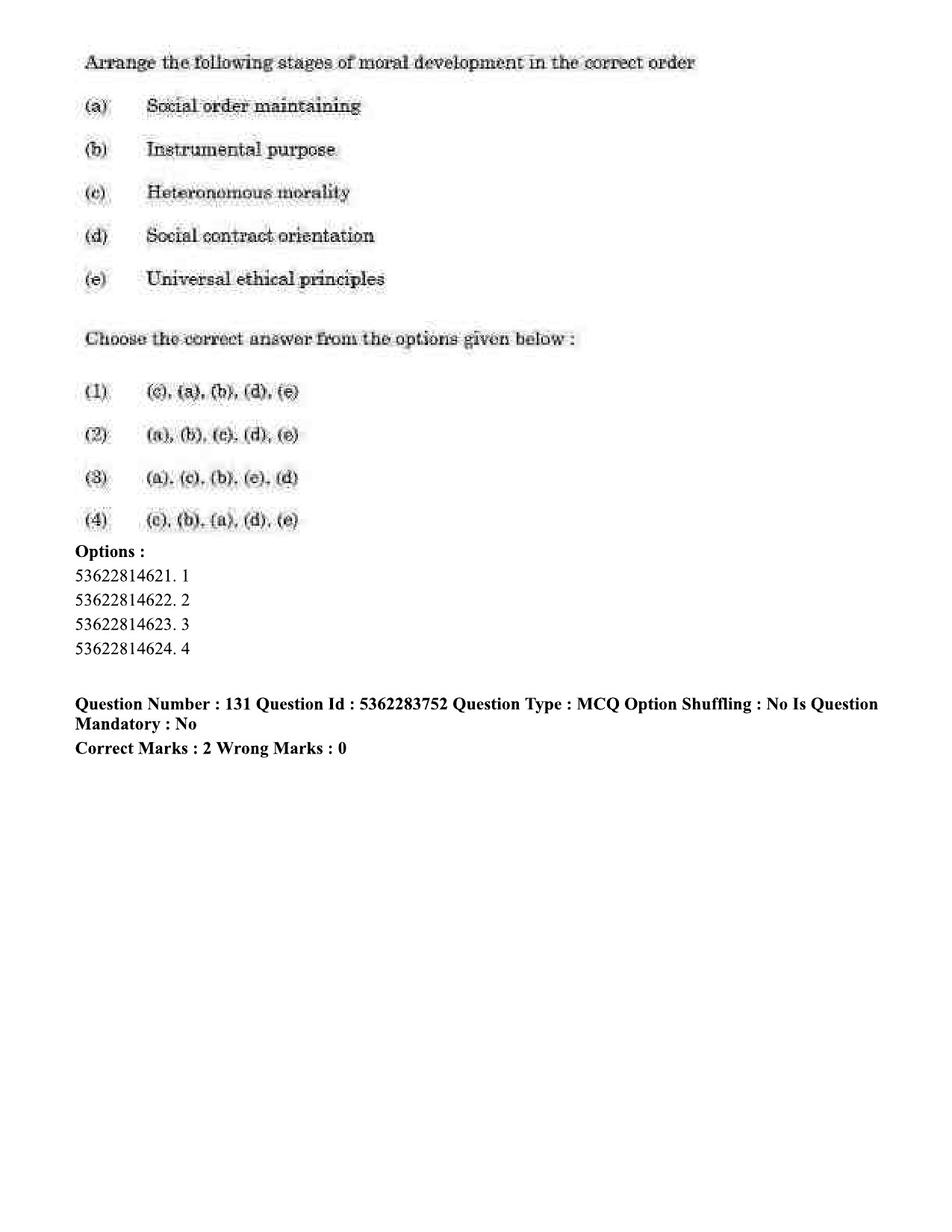 UGC NET Home Science Question Paper September 2020 138