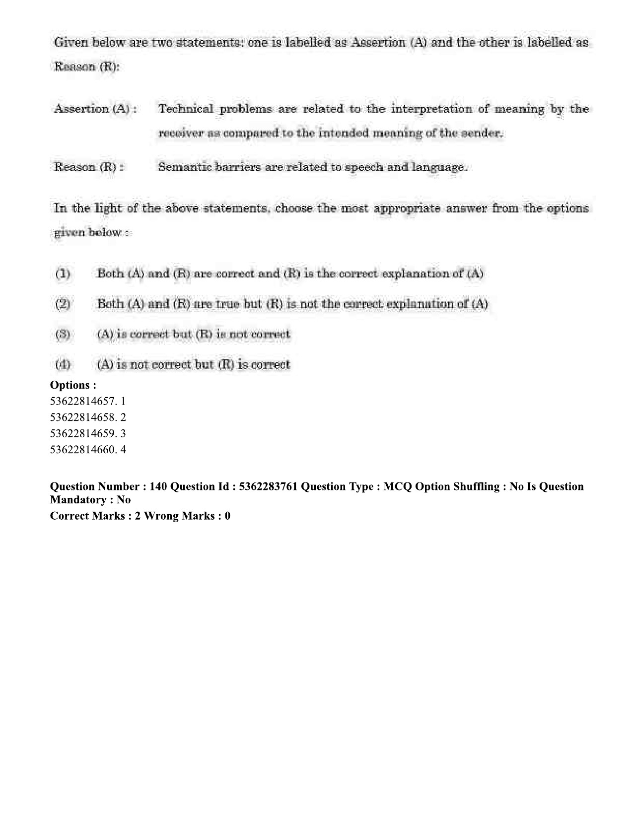 UGC NET Home Science Question Paper September 2020 156