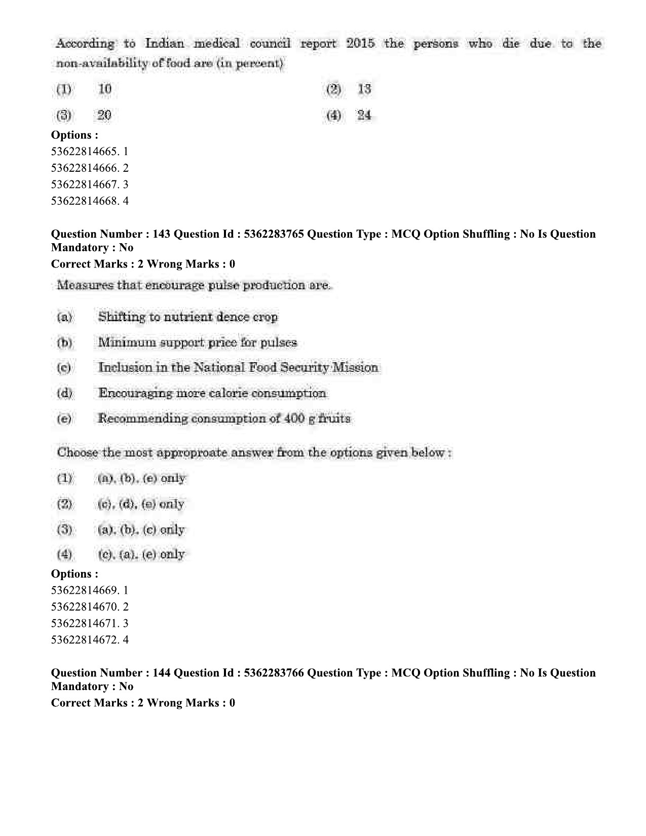 UGC NET Home Science Question Paper September 2020 159