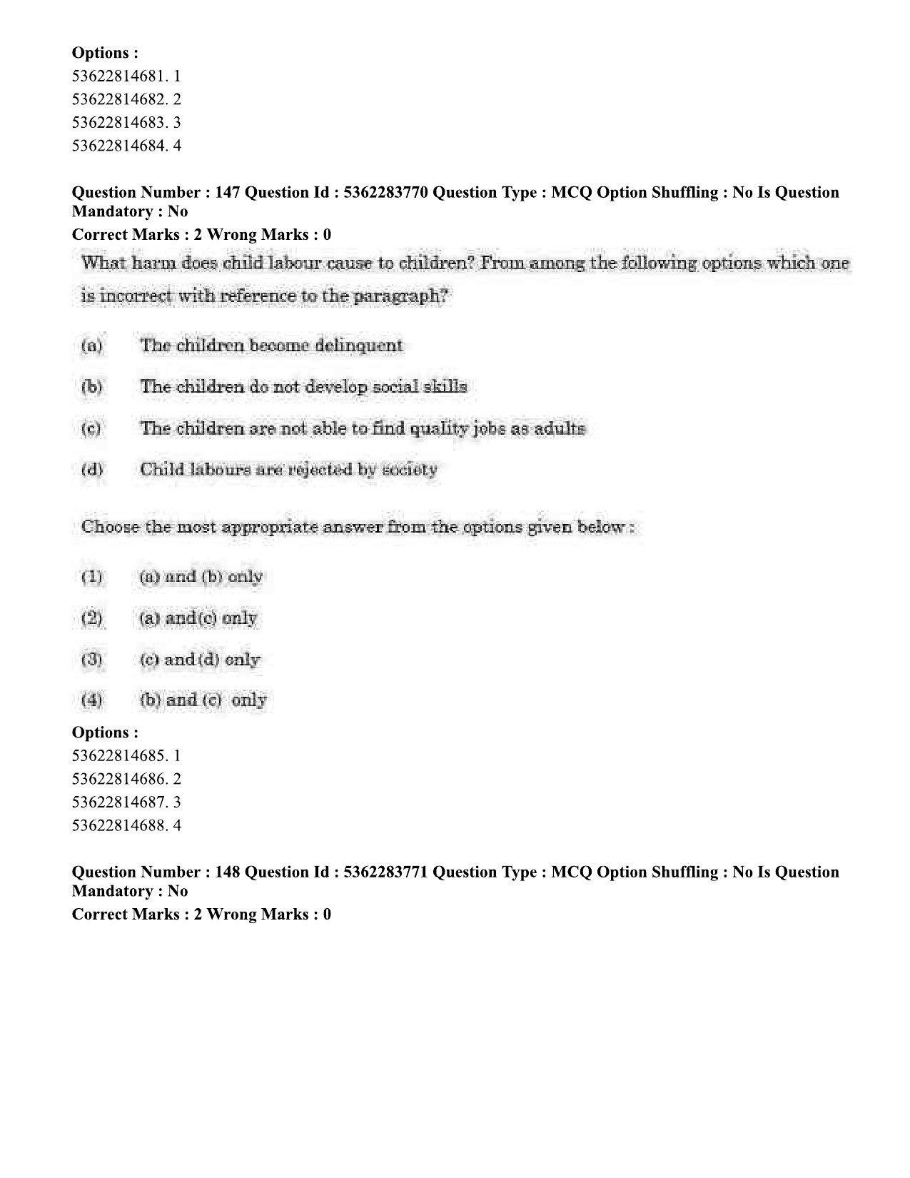 UGC NET Home Science Question Paper September 2020 167