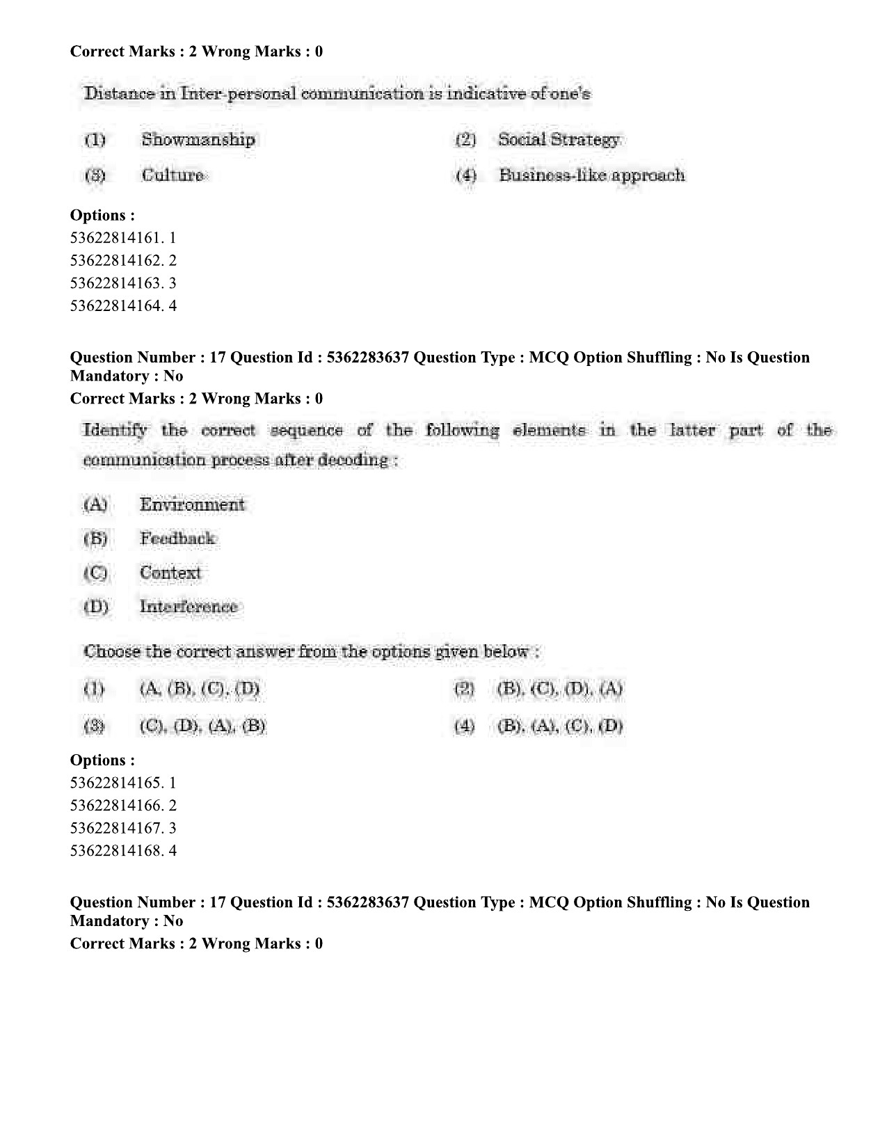 UGC NET Home Science Question Paper September 2020 20