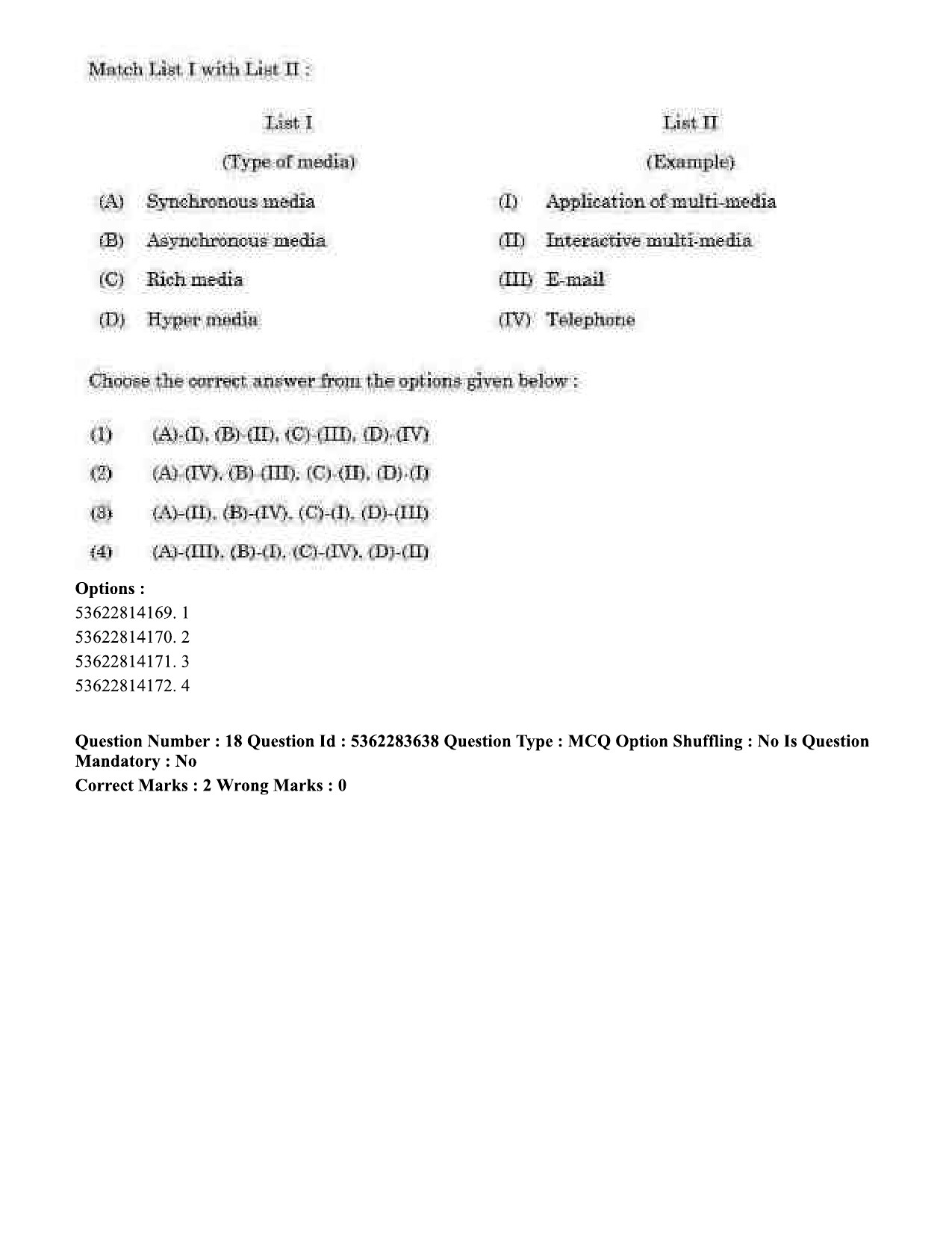 UGC NET Home Science Question Paper September 2020 22