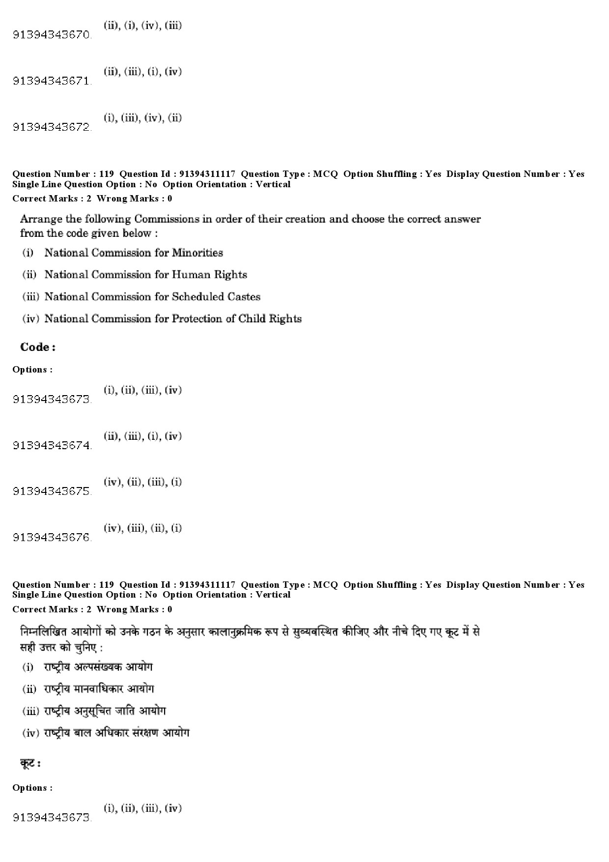 UGC NET Human Rights and Duties Question Paper December 2018 102