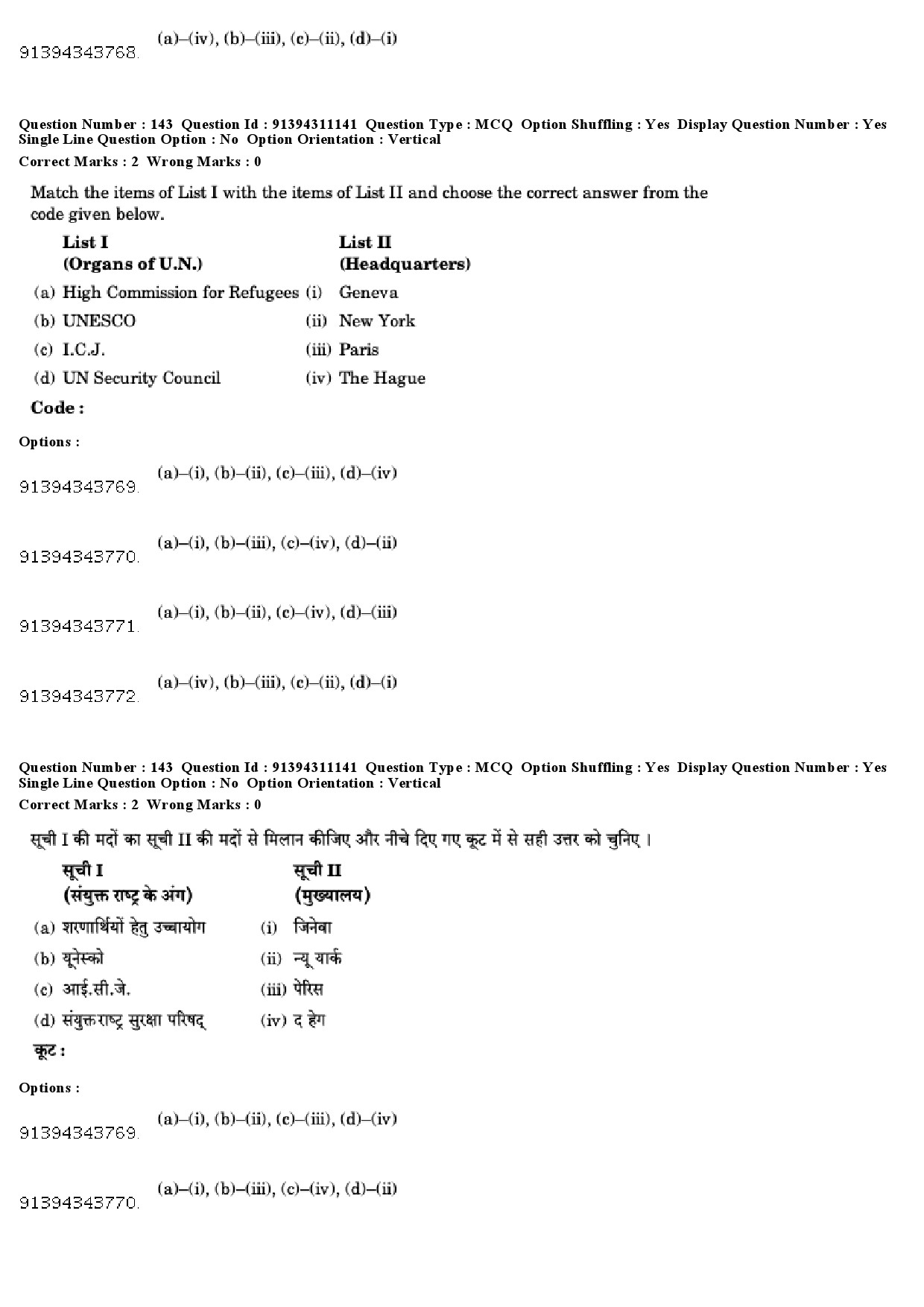 UGC NET Human Rights and Duties Question Paper December 2018 127