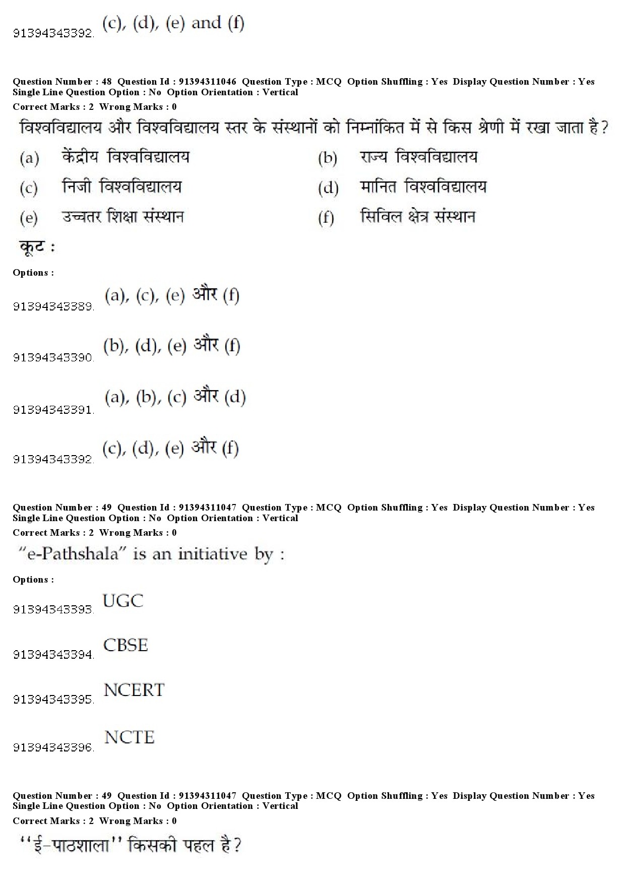 UGC NET Human Rights and Duties Question Paper December 2018 43