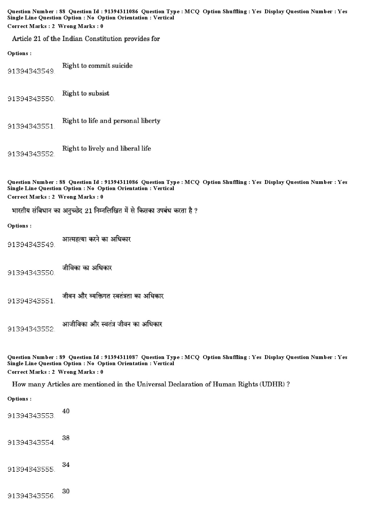 UGC NET Human Rights and Duties Question Paper December 2018 72