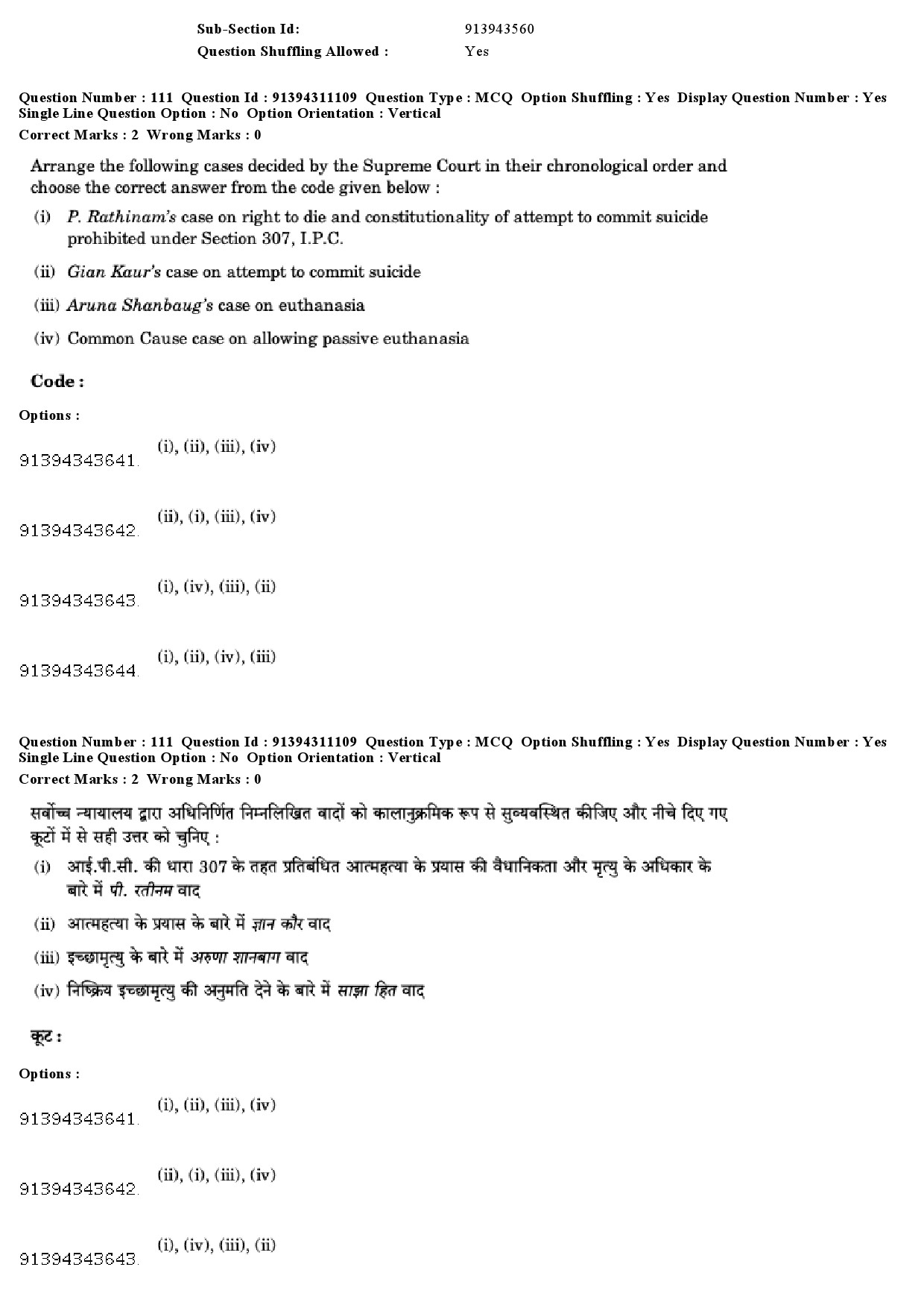 UGC NET Human Rights and Duties Question Paper December 2018 94