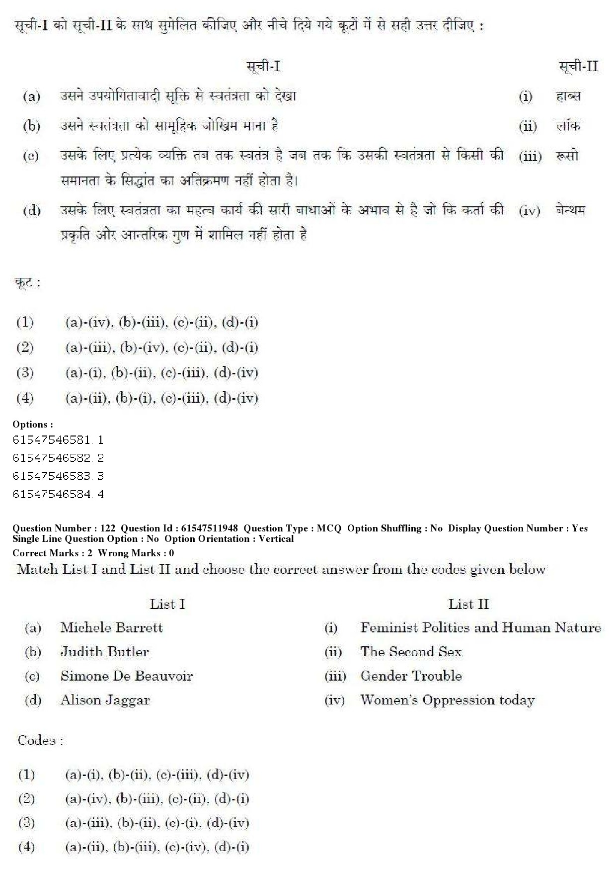 UGC NET Human Rights and Duties Question Paper December 2019 122