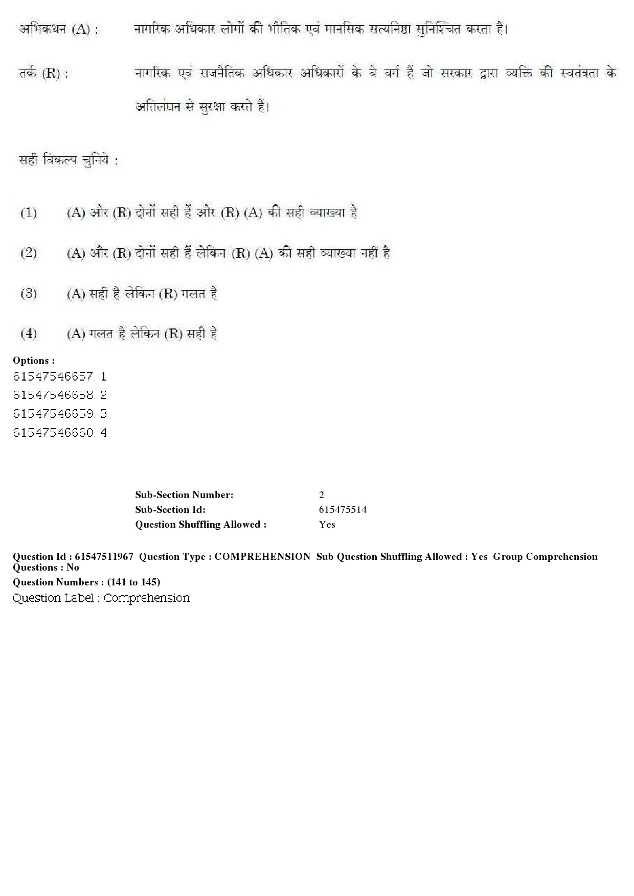 UGC NET Human Rights and Duties Question Paper December 2019 152