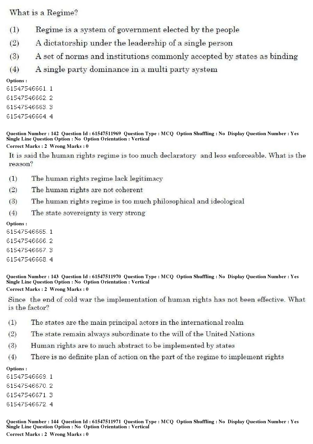 UGC NET Human Rights and Duties Question Paper December 2019 154