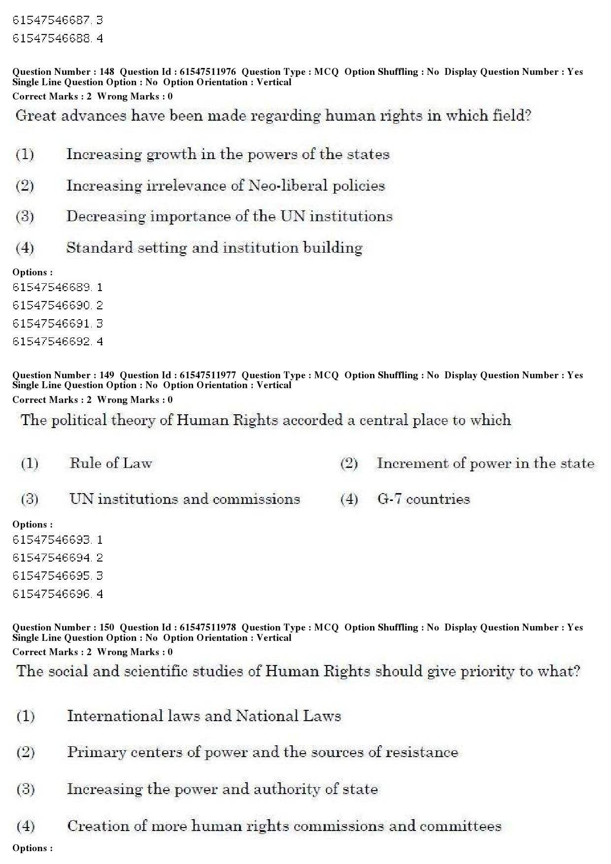 UGC NET Human Rights and Duties Question Paper December 2019 160