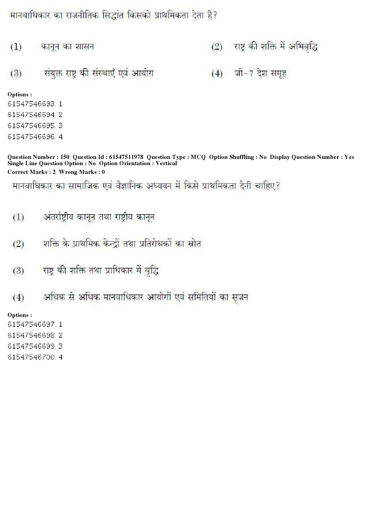 UGC NET Human Rights and Duties Question Paper December 2019 163