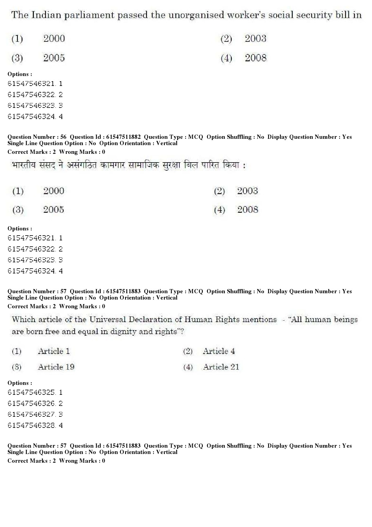 UGC NET Human Rights and Duties Question Paper December 2019 46