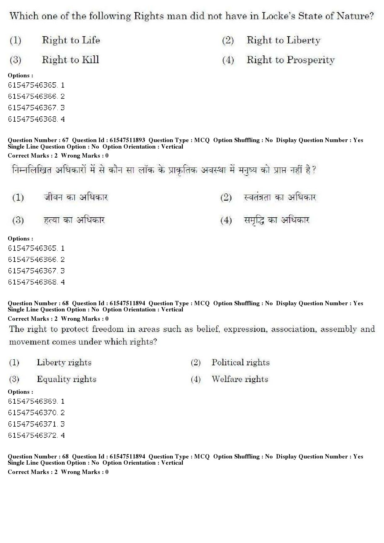 UGC NET Human Rights and Duties Question Paper December 2019 53