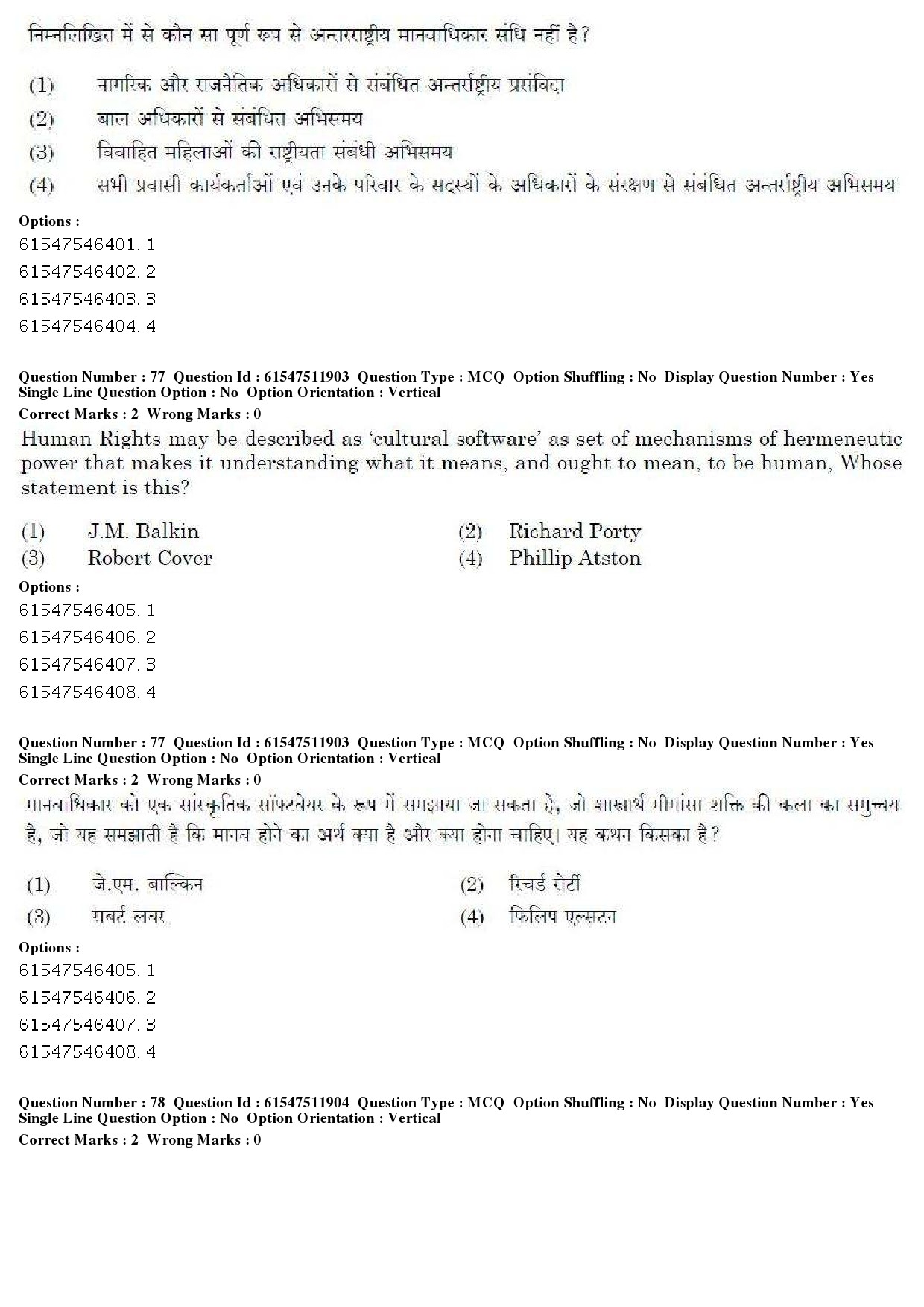 UGC NET Human Rights and Duties Question Paper December 2019 59