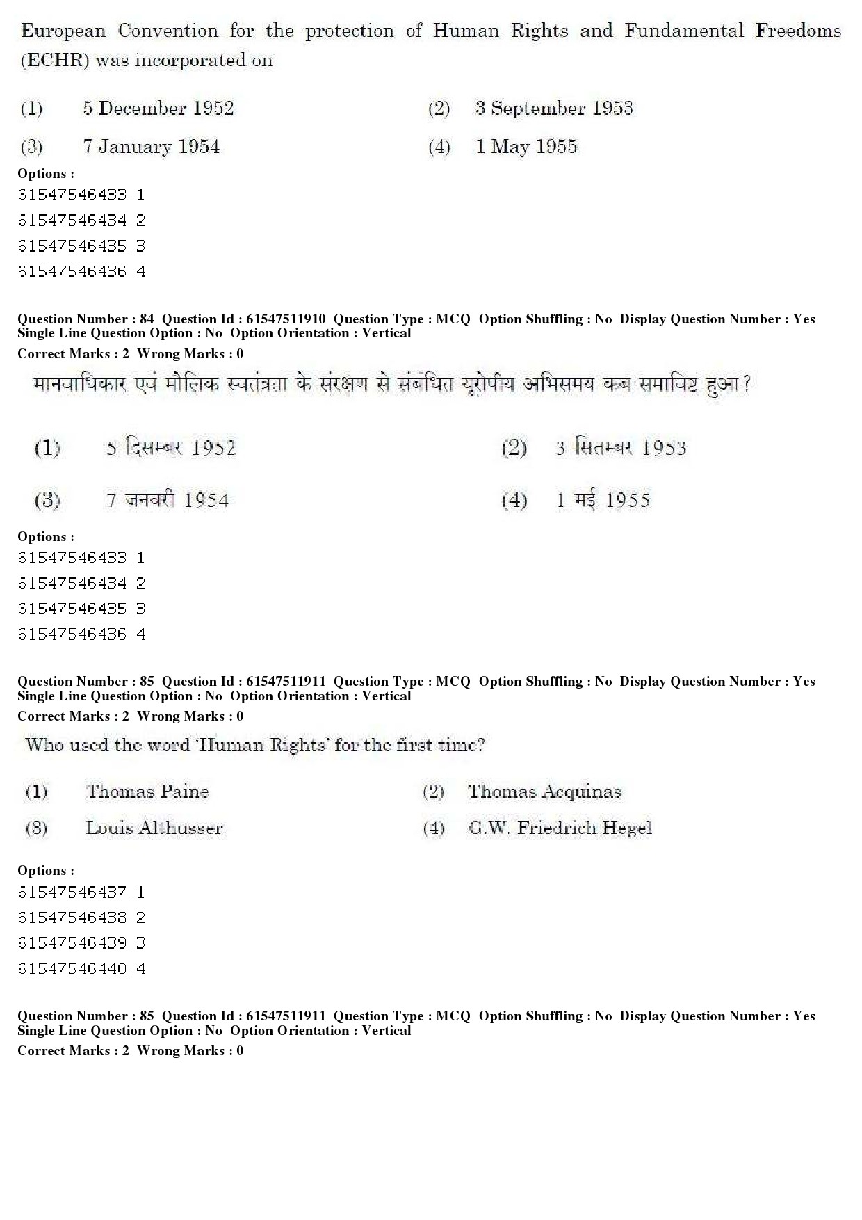 UGC NET Human Rights and Duties Question Paper December 2019 64