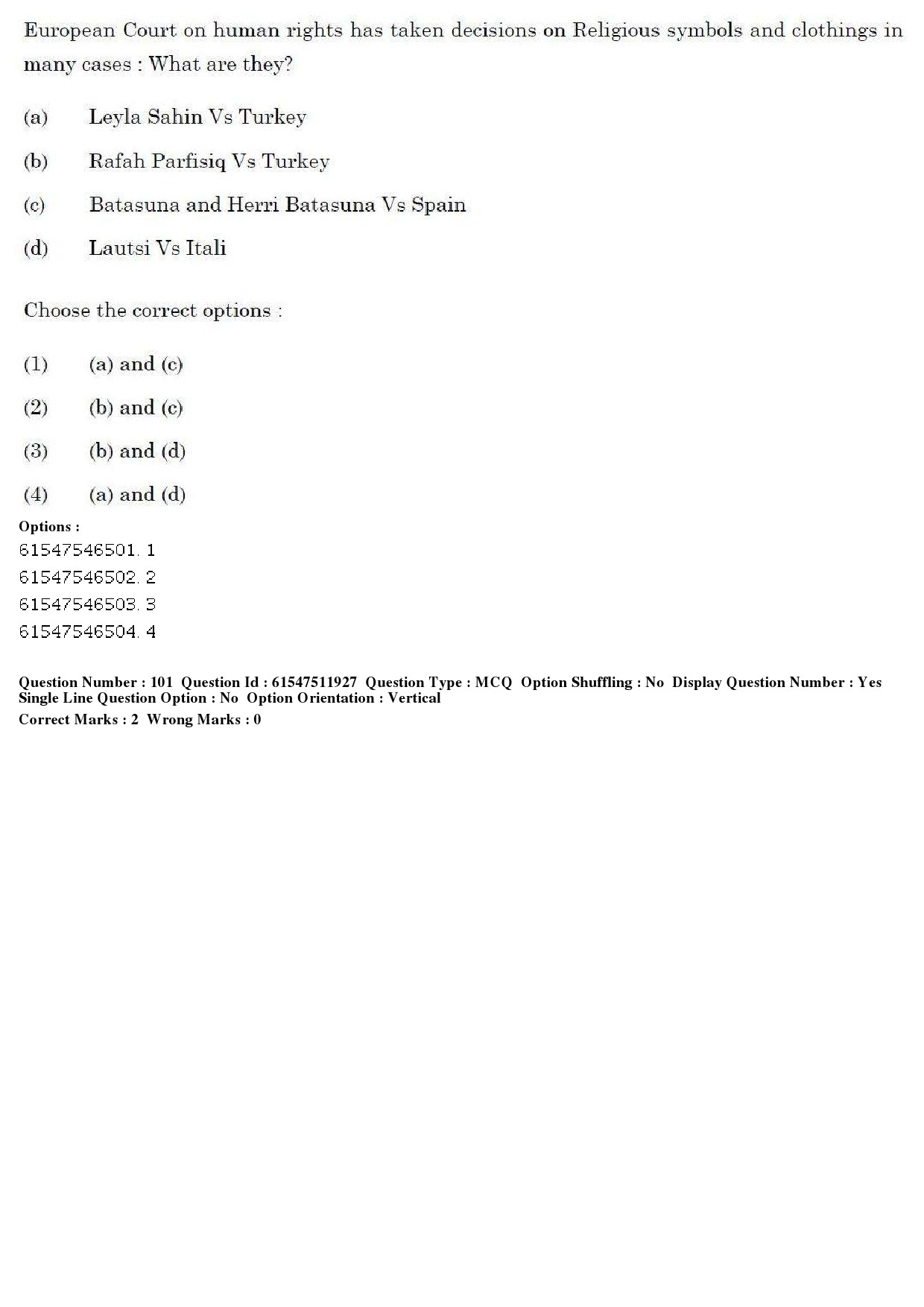 UGC NET Human Rights and Duties Question Paper December 2019 87