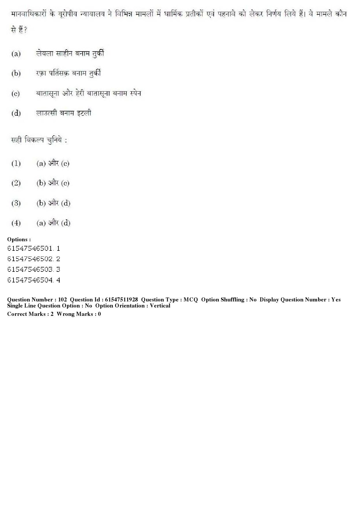 UGC NET Human Rights and Duties Question Paper December 2019 88