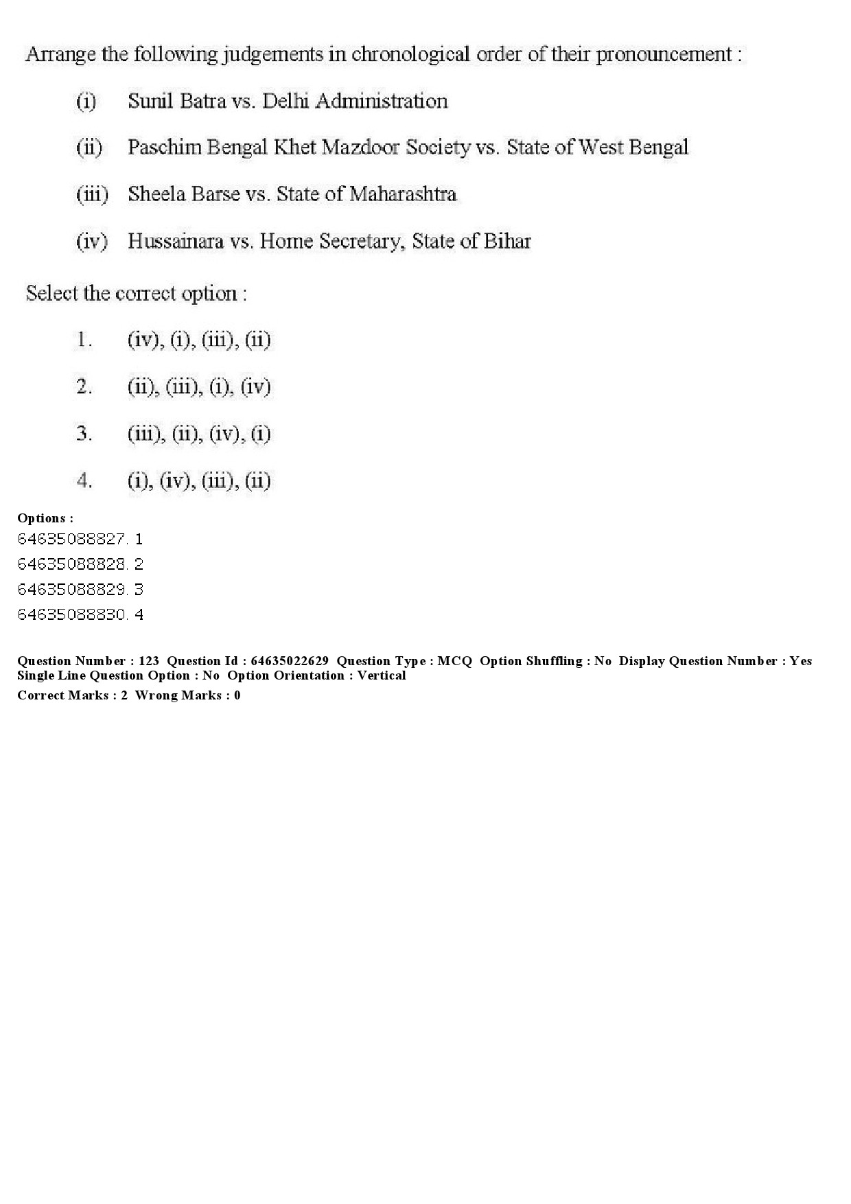 UGC NET Human Rights and Duties Question Paper June 2019 123