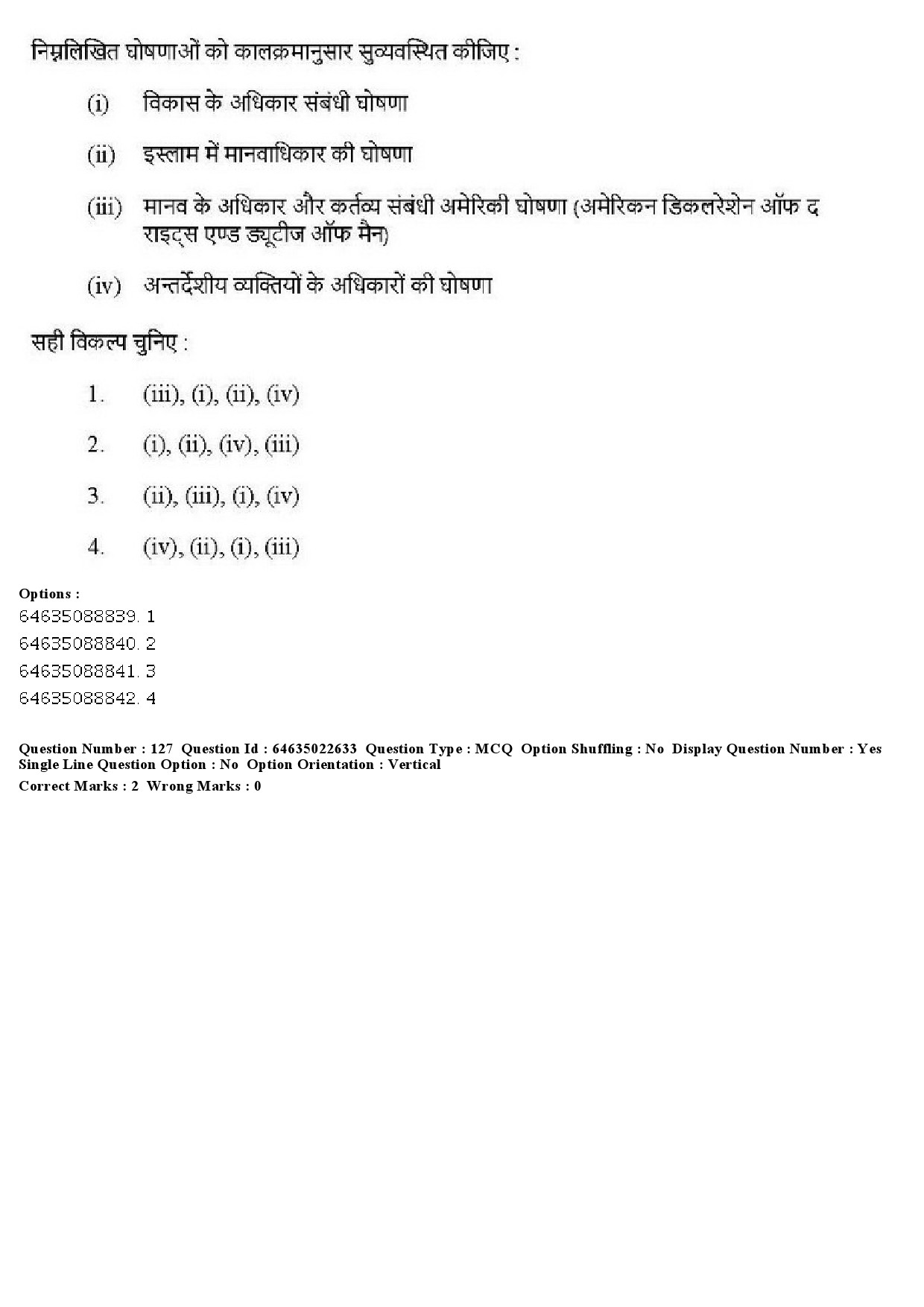 UGC NET Human Rights and Duties Question Paper June 2019 130