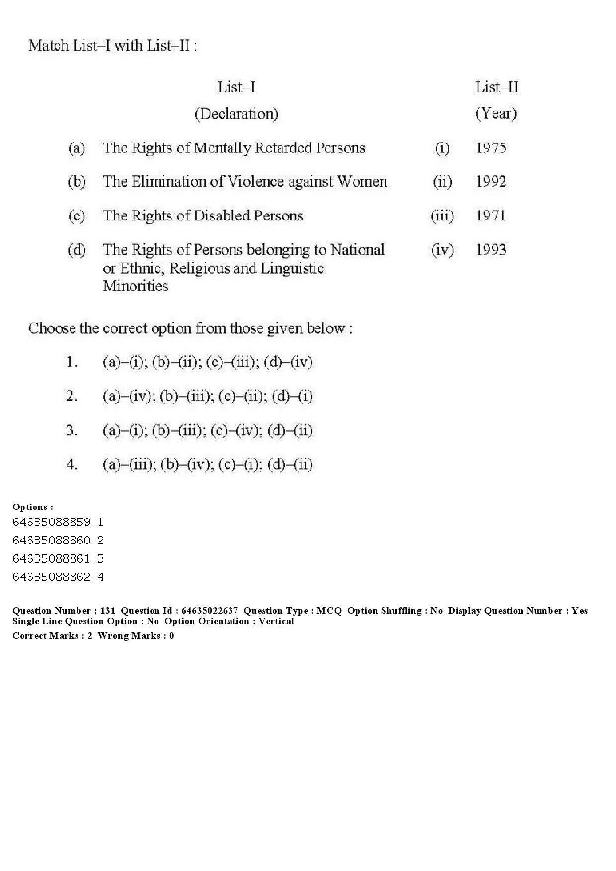 UGC NET Human Rights and Duties Question Paper June 2019 139