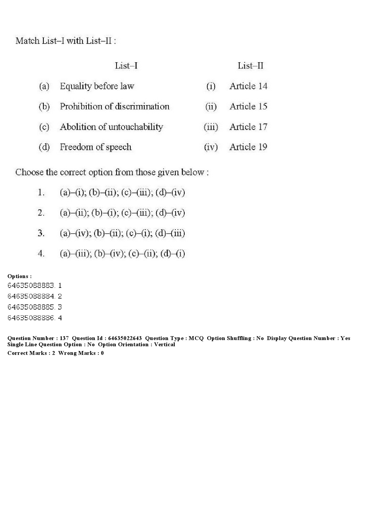 UGC NET Human Rights and Duties Question Paper June 2019 151