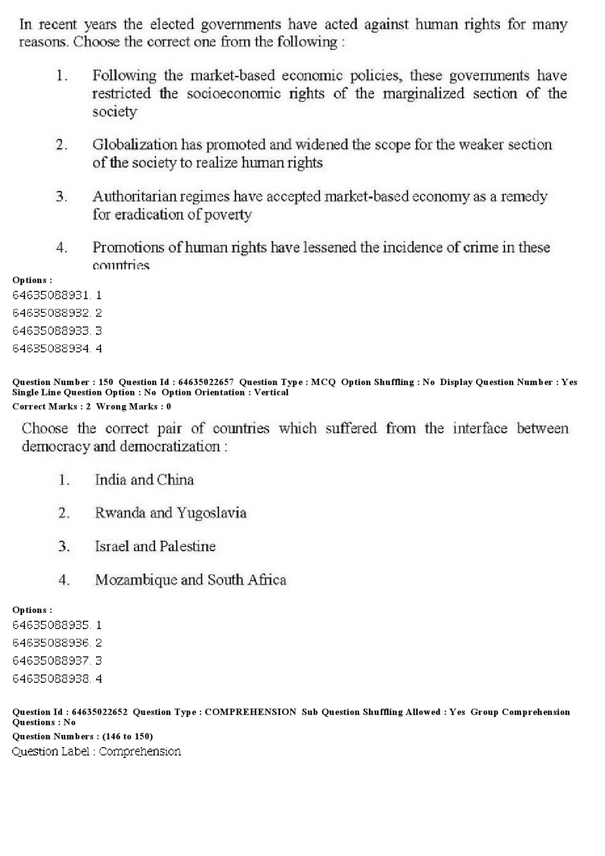 UGC NET Human Rights and Duties Question Paper June 2019 171