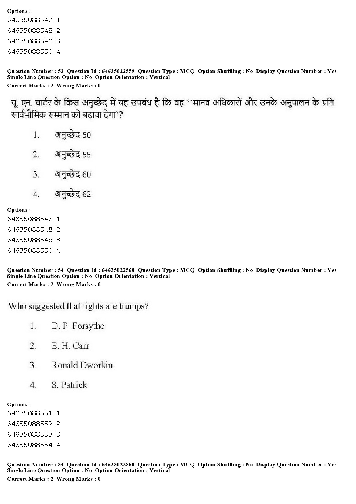 UGC NET Human Rights and Duties Question Paper June 2019 45