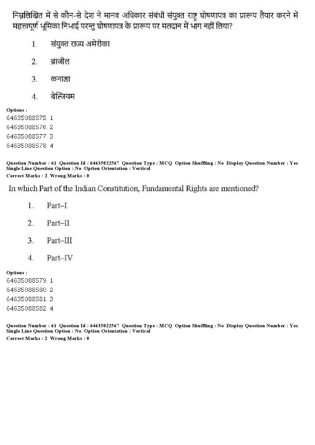 UGC NET Human Rights and Duties Question Paper June 2019 51